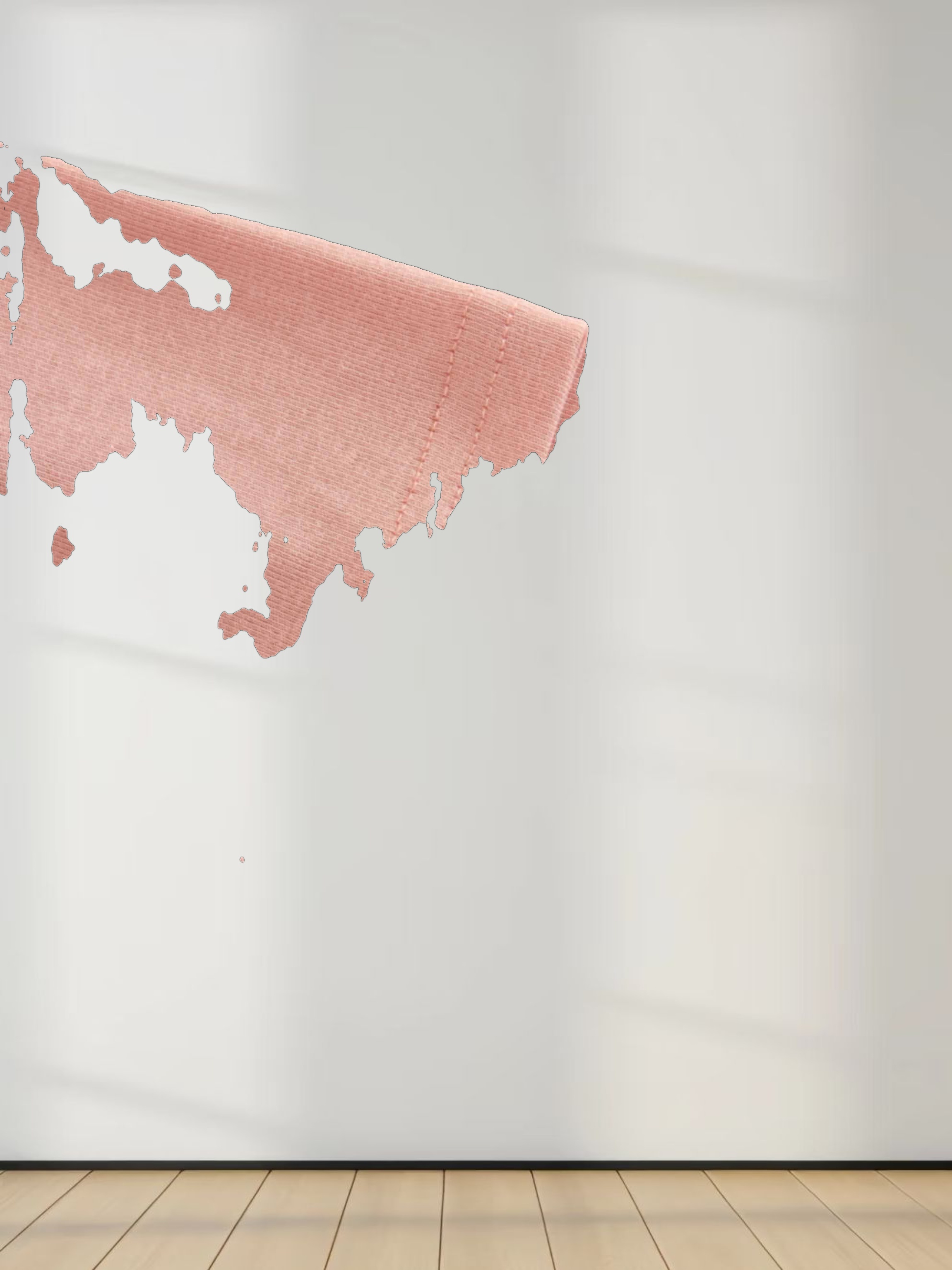 BASIC HIGH V TEE 3Q-PEACH