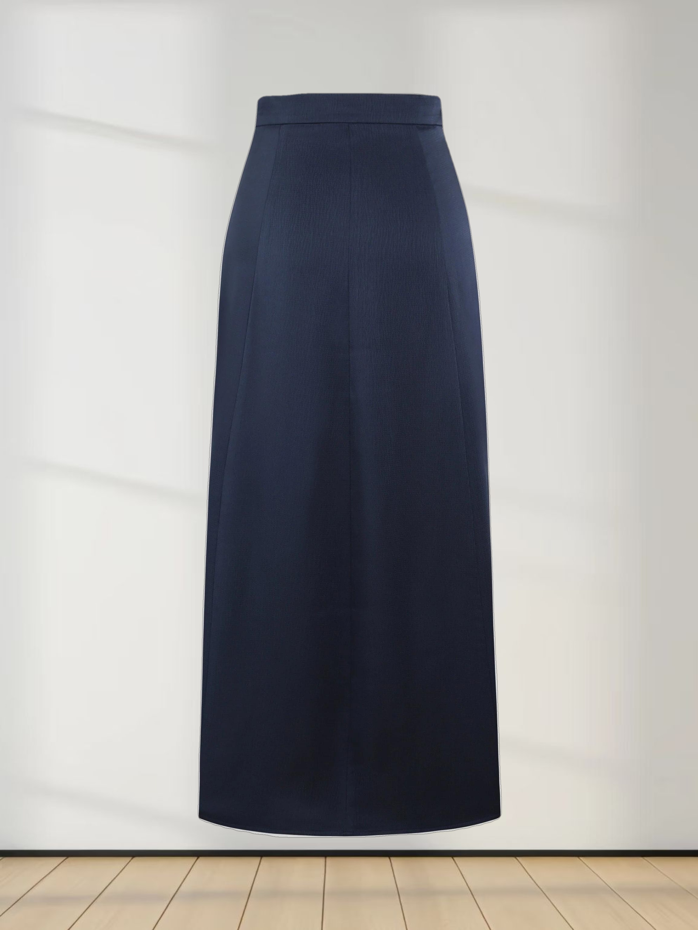 Beaded Trim Skirt-Navy