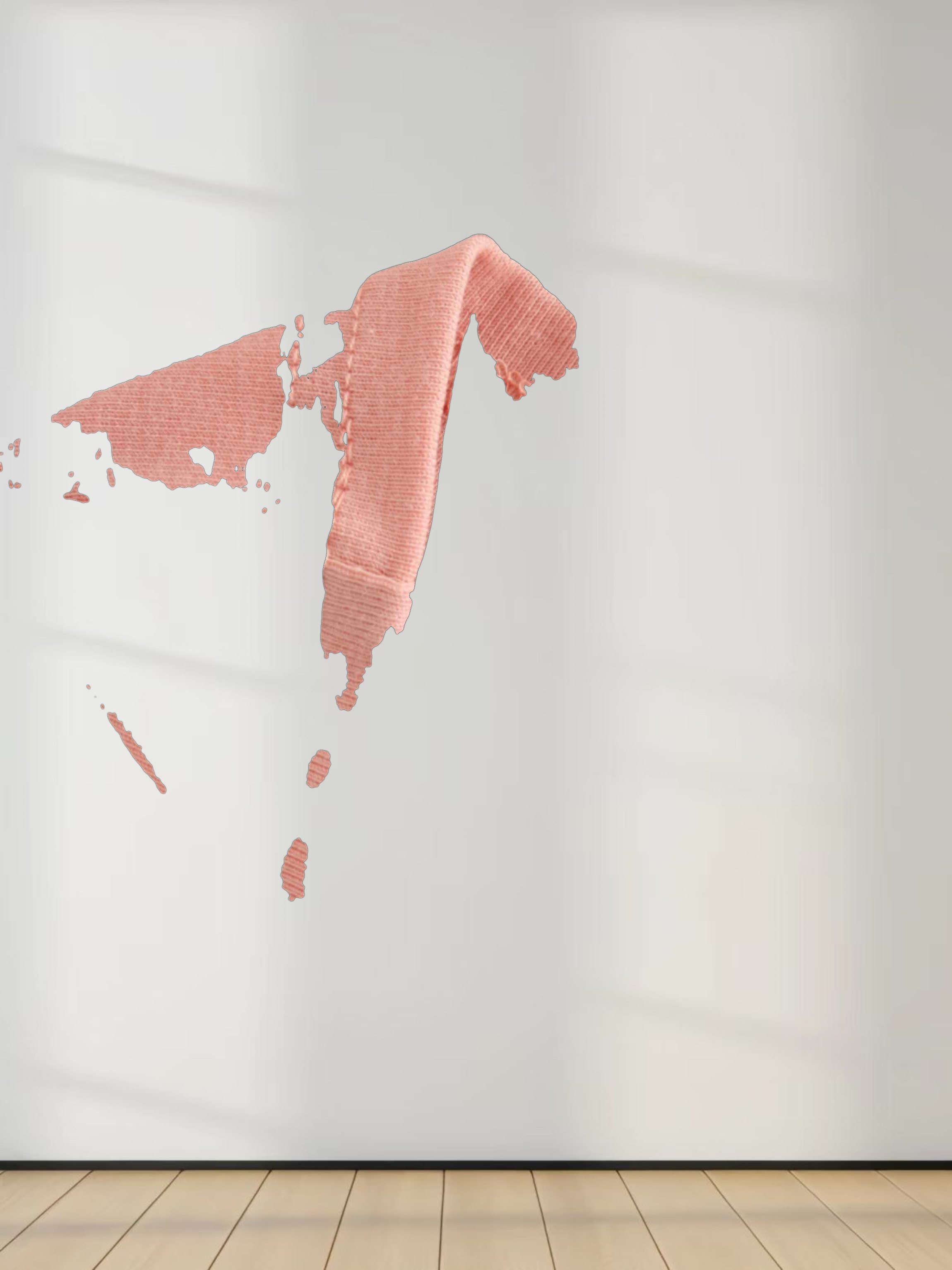 BASIC HIGH V TEE 3Q-PEACH