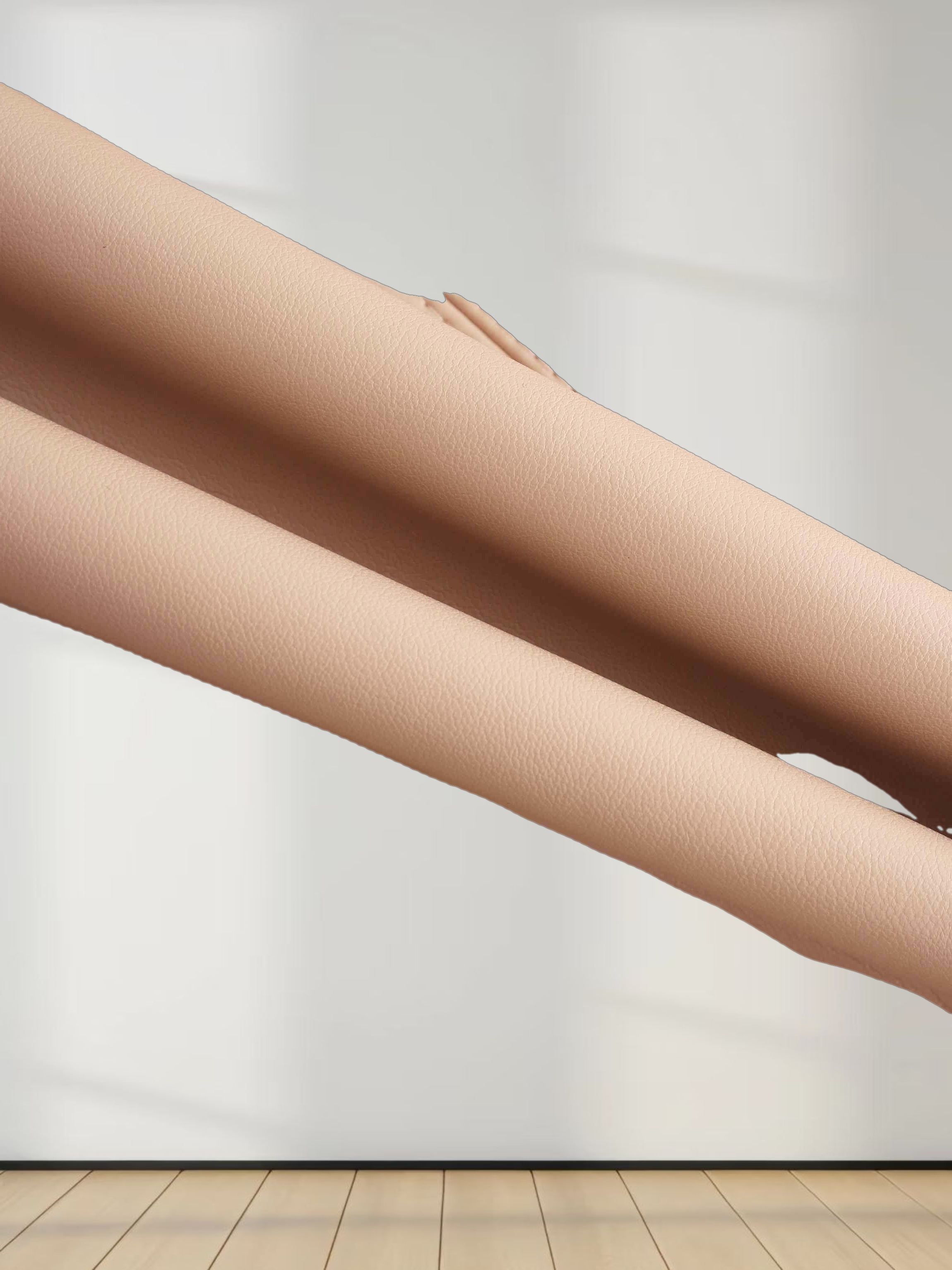 Leather A-Line Skirt-Peach