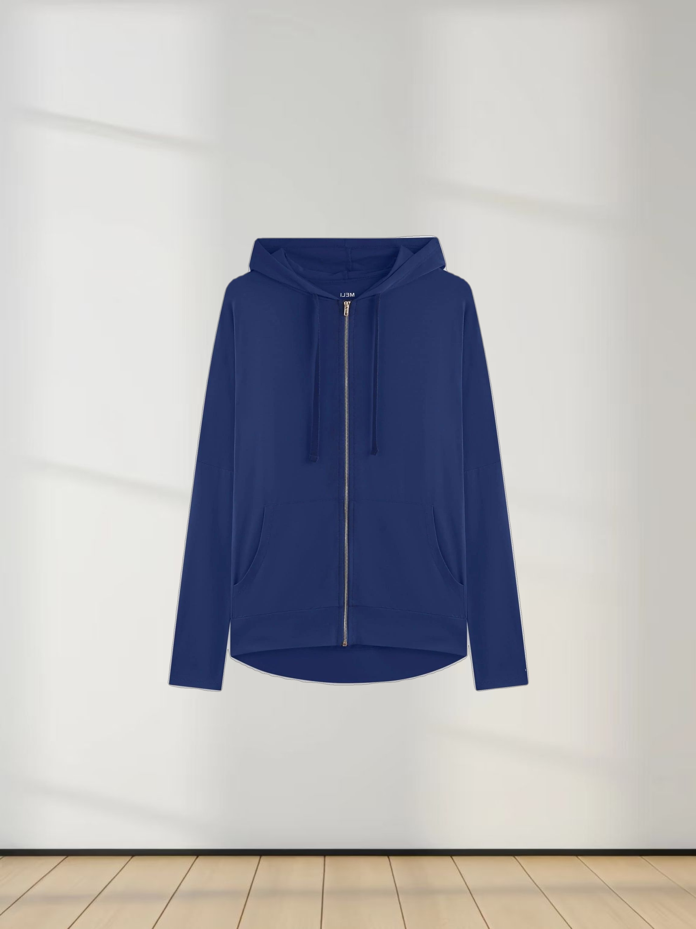 ZIP UP HOODIE-NAVY