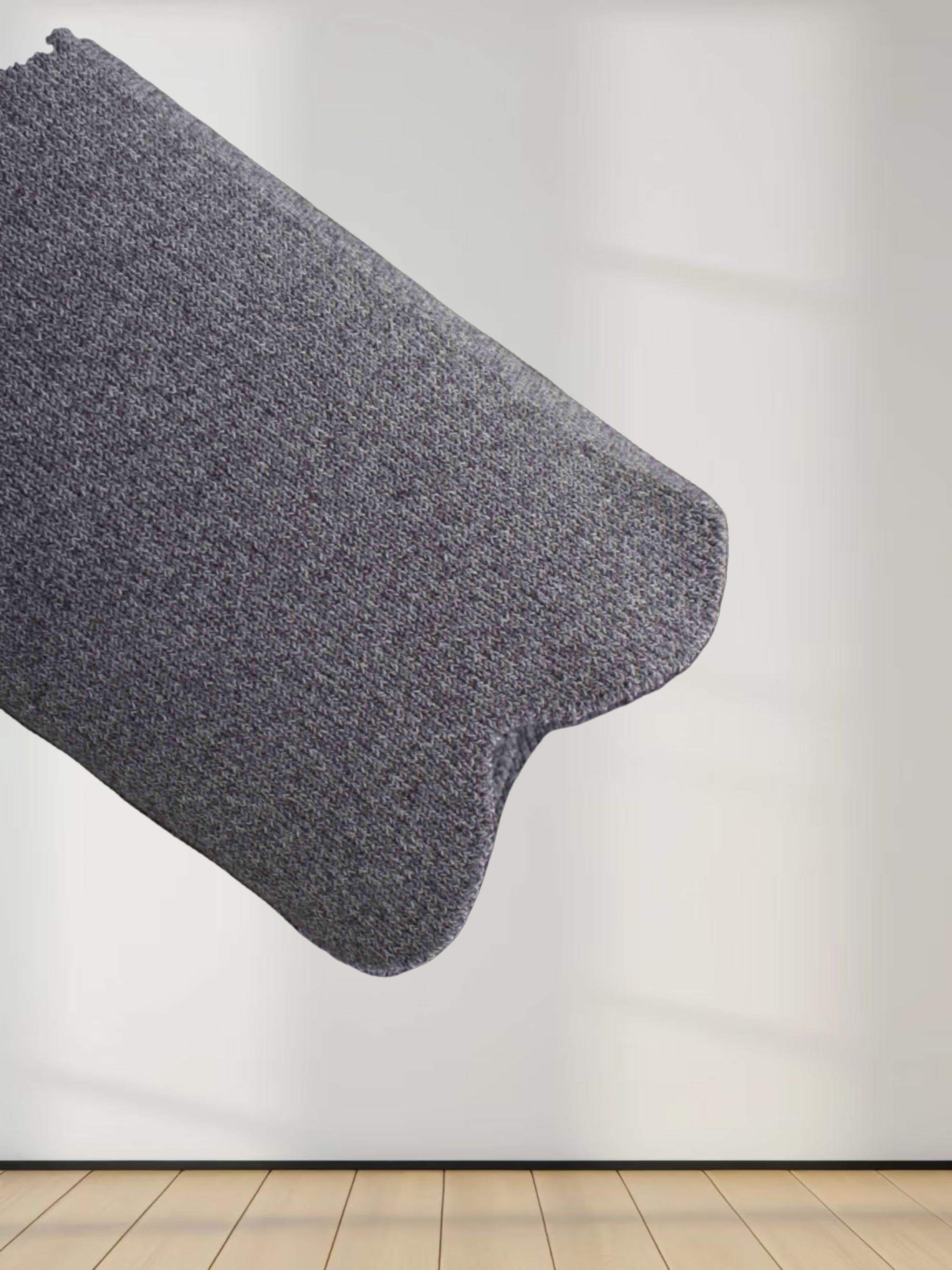 Scallop Edge Crew Cardigan-Heather Grey