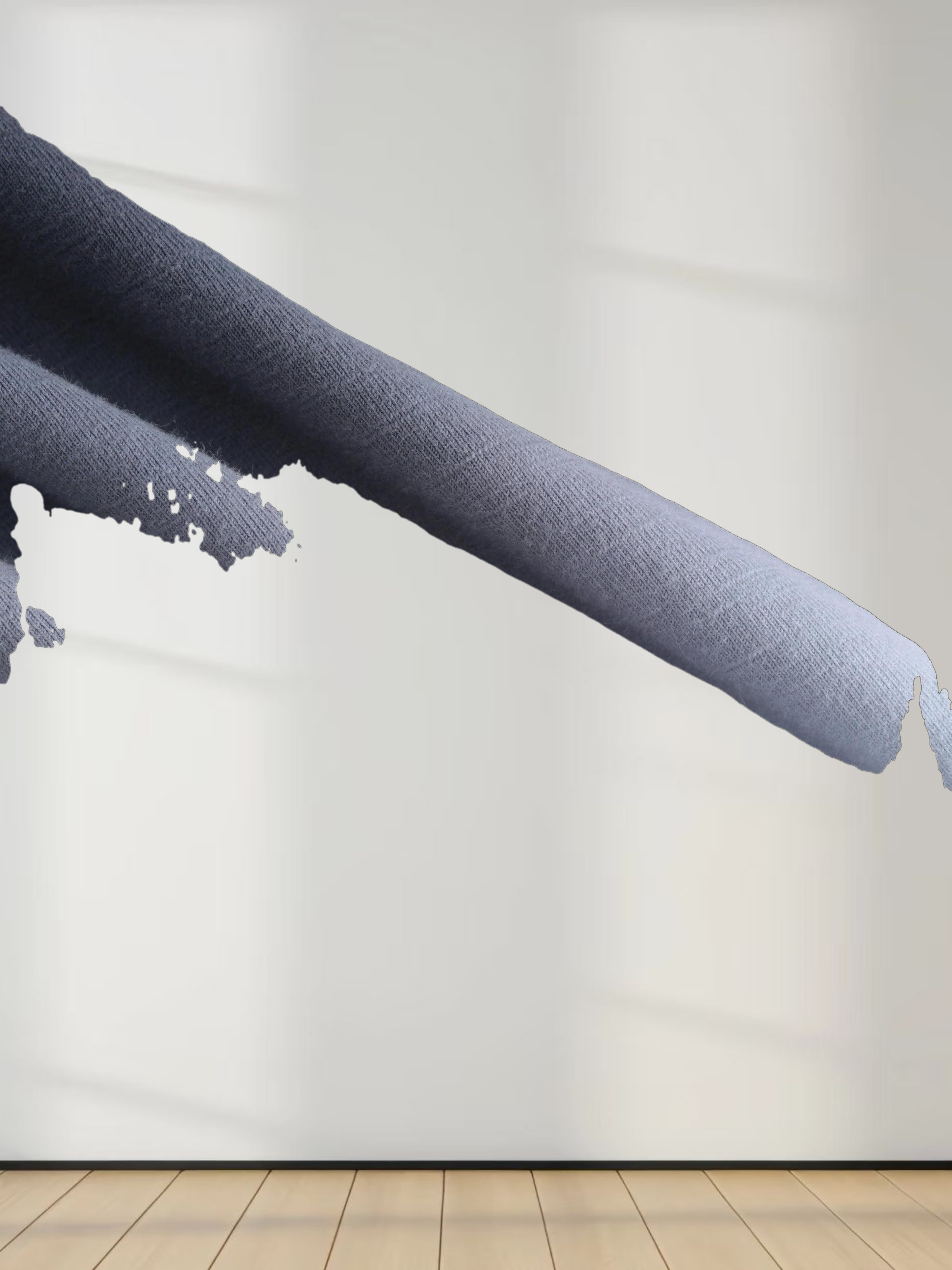 OMBRE PLEAT BACK TEE-BLACK