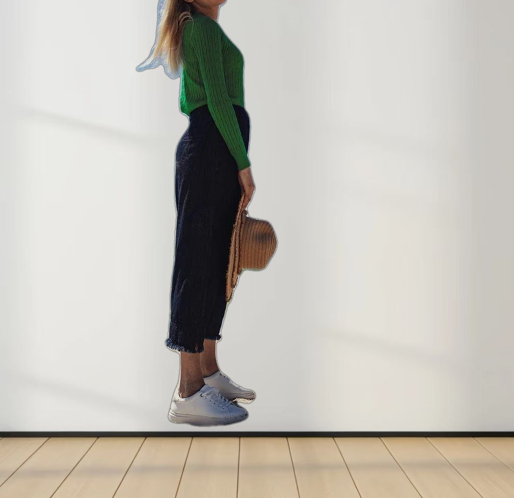 Knit Cable Sweater-Kelly Green