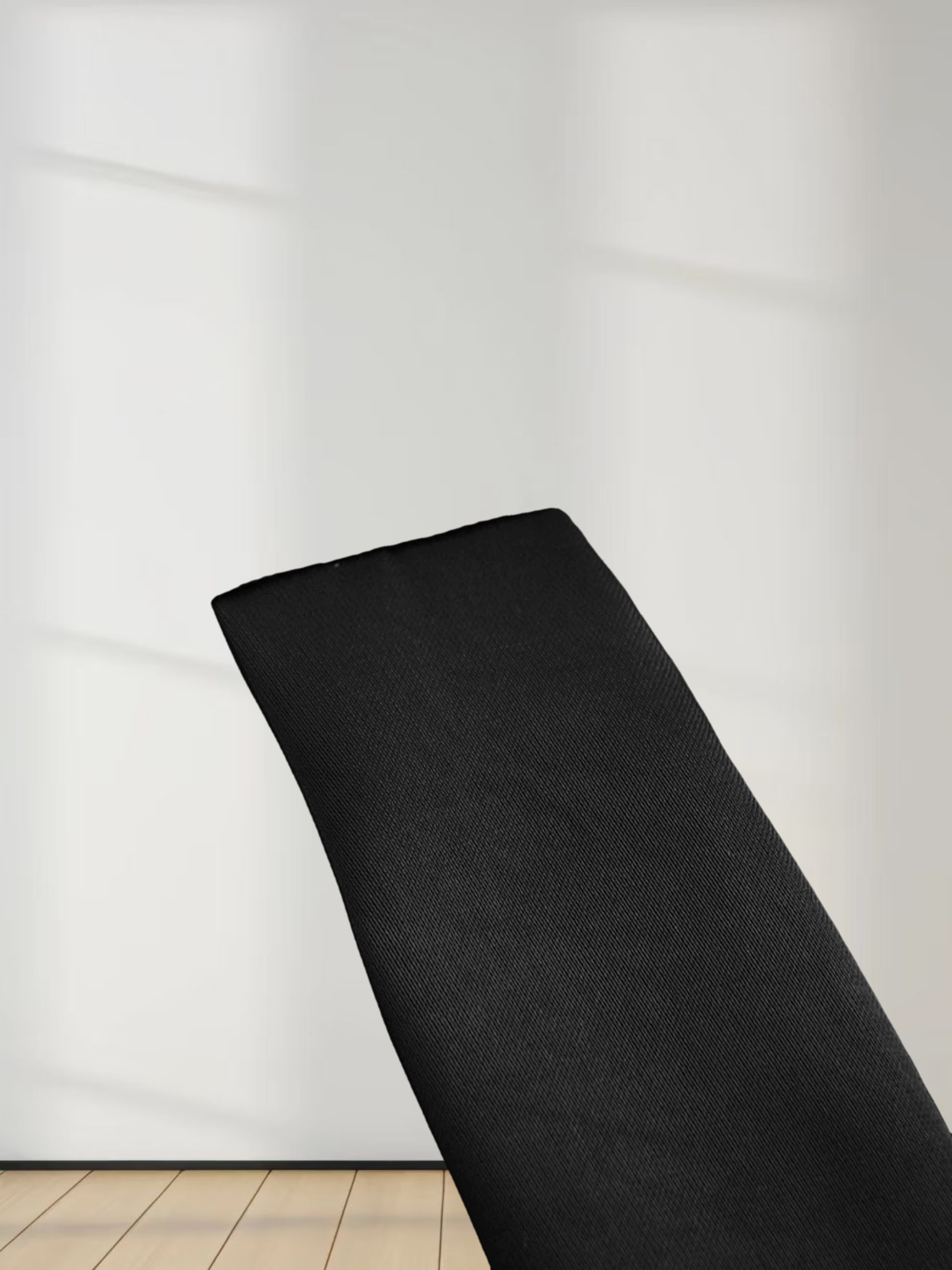 High/Low Faux Satin Crossover Top-Black