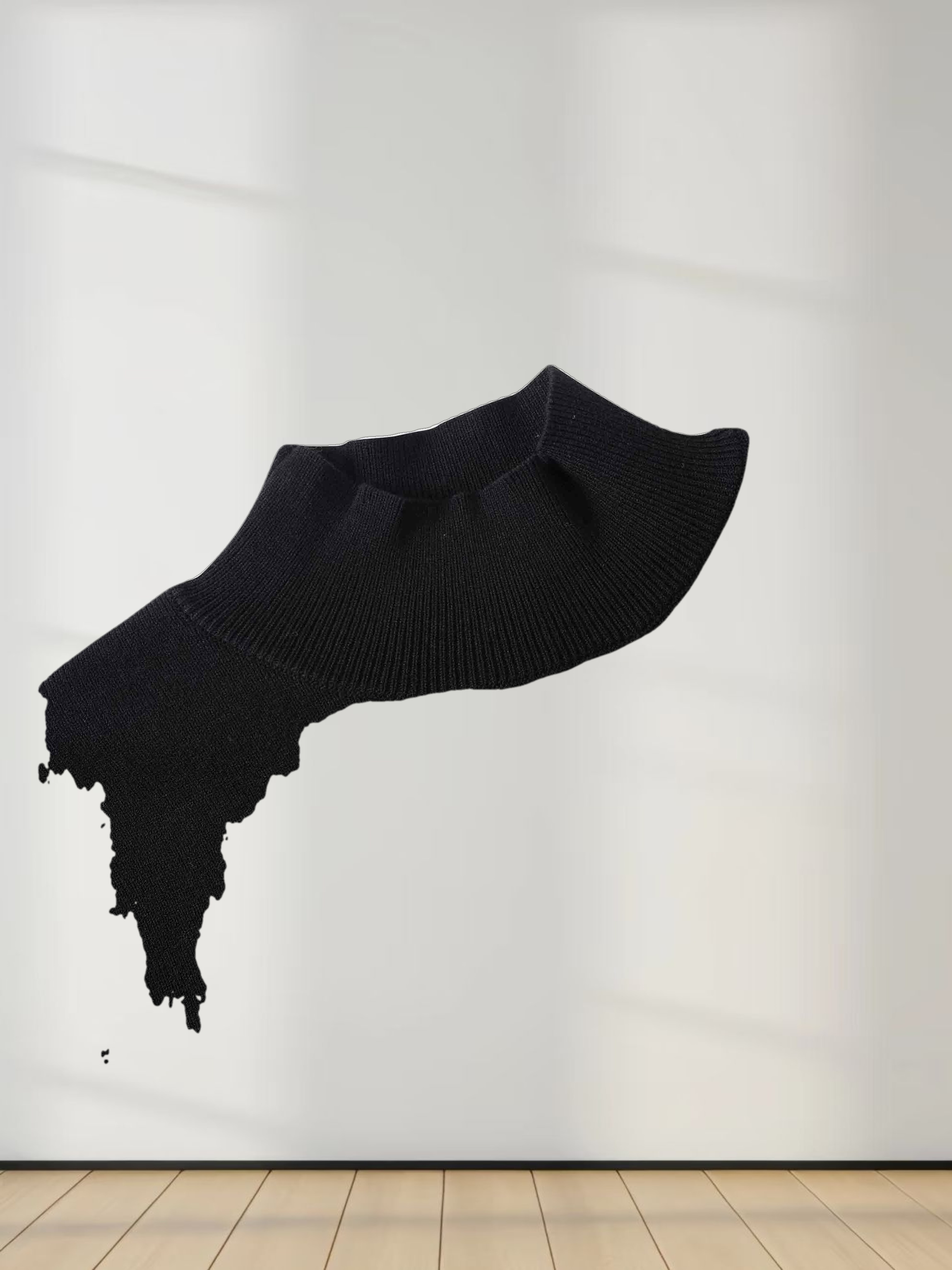 Melania Chiffon Sweater-Black