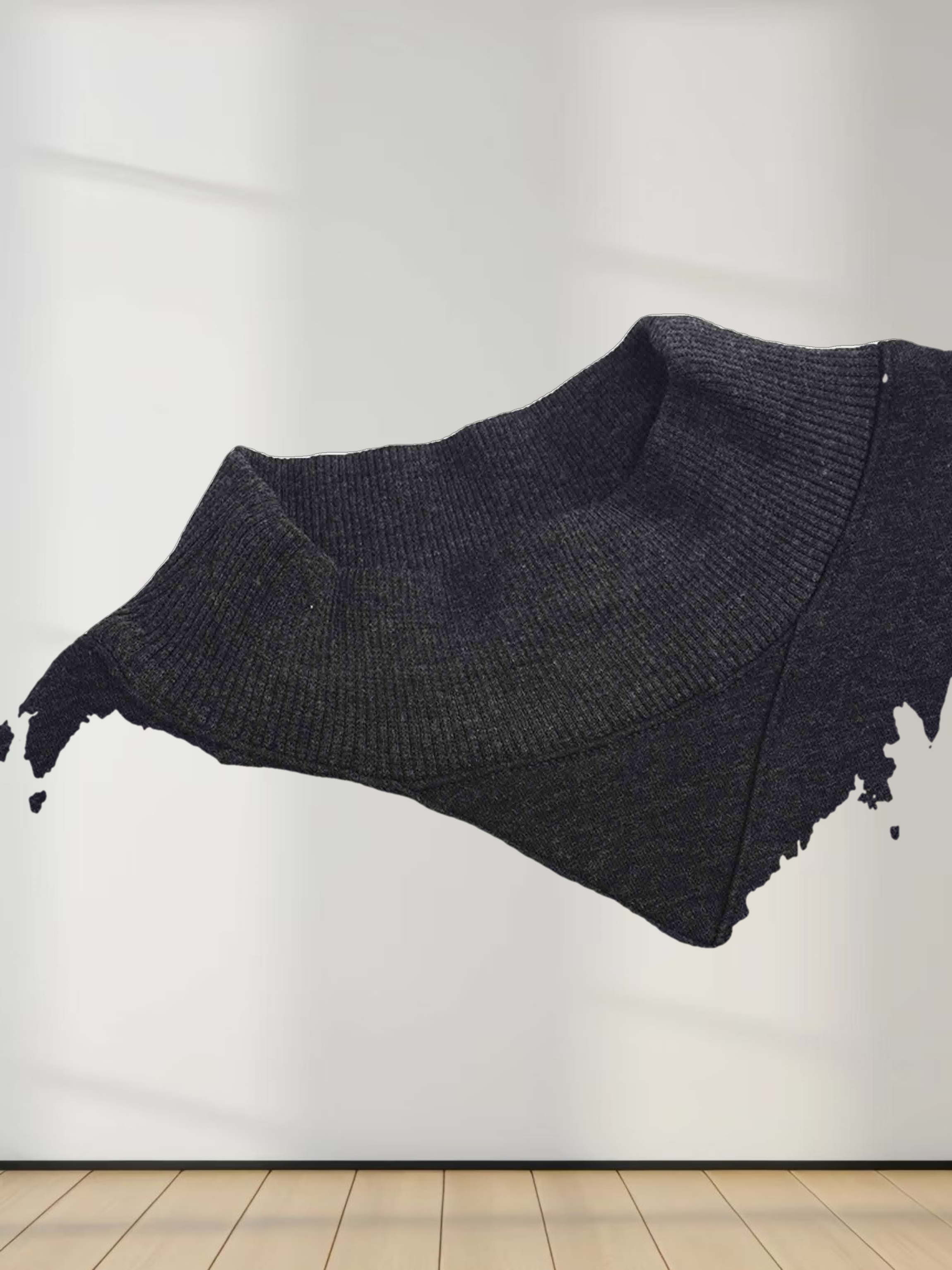 Embossed Crown Sweatshirt-Dark Heathered Grey