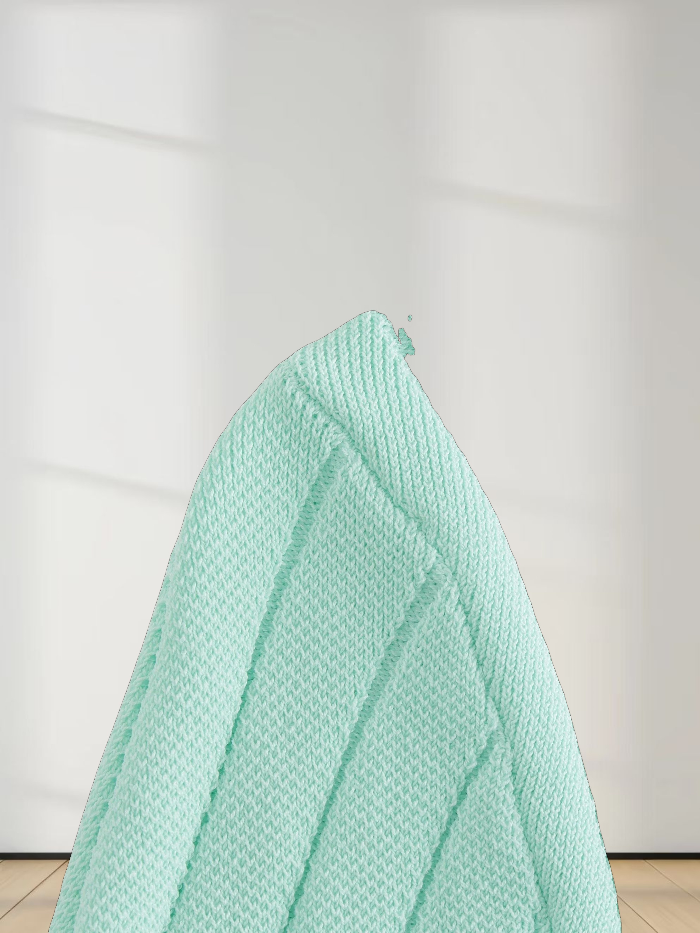 Silky Knit Cropped Cardigan-Mint Green