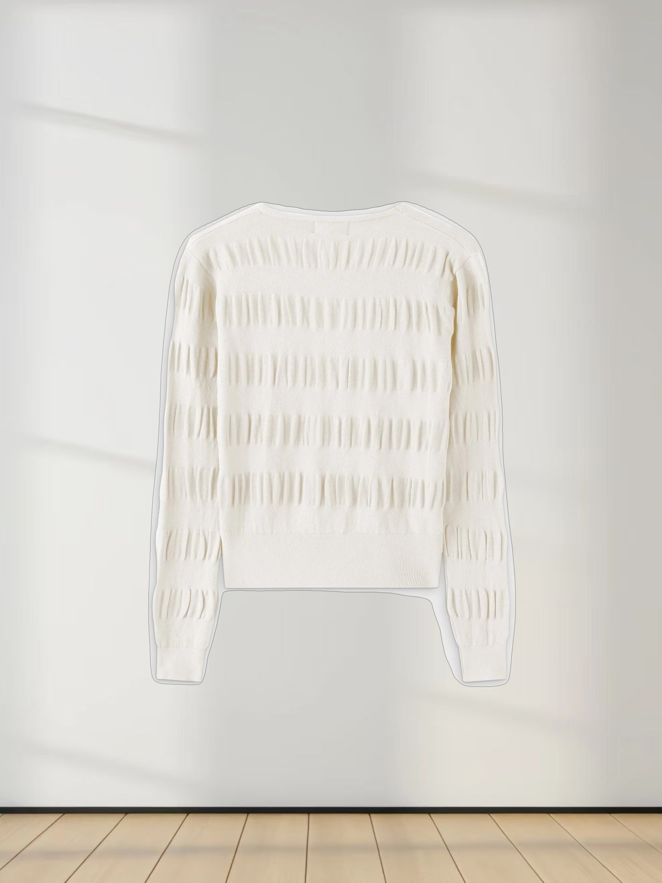 Ruched Sweater-White
