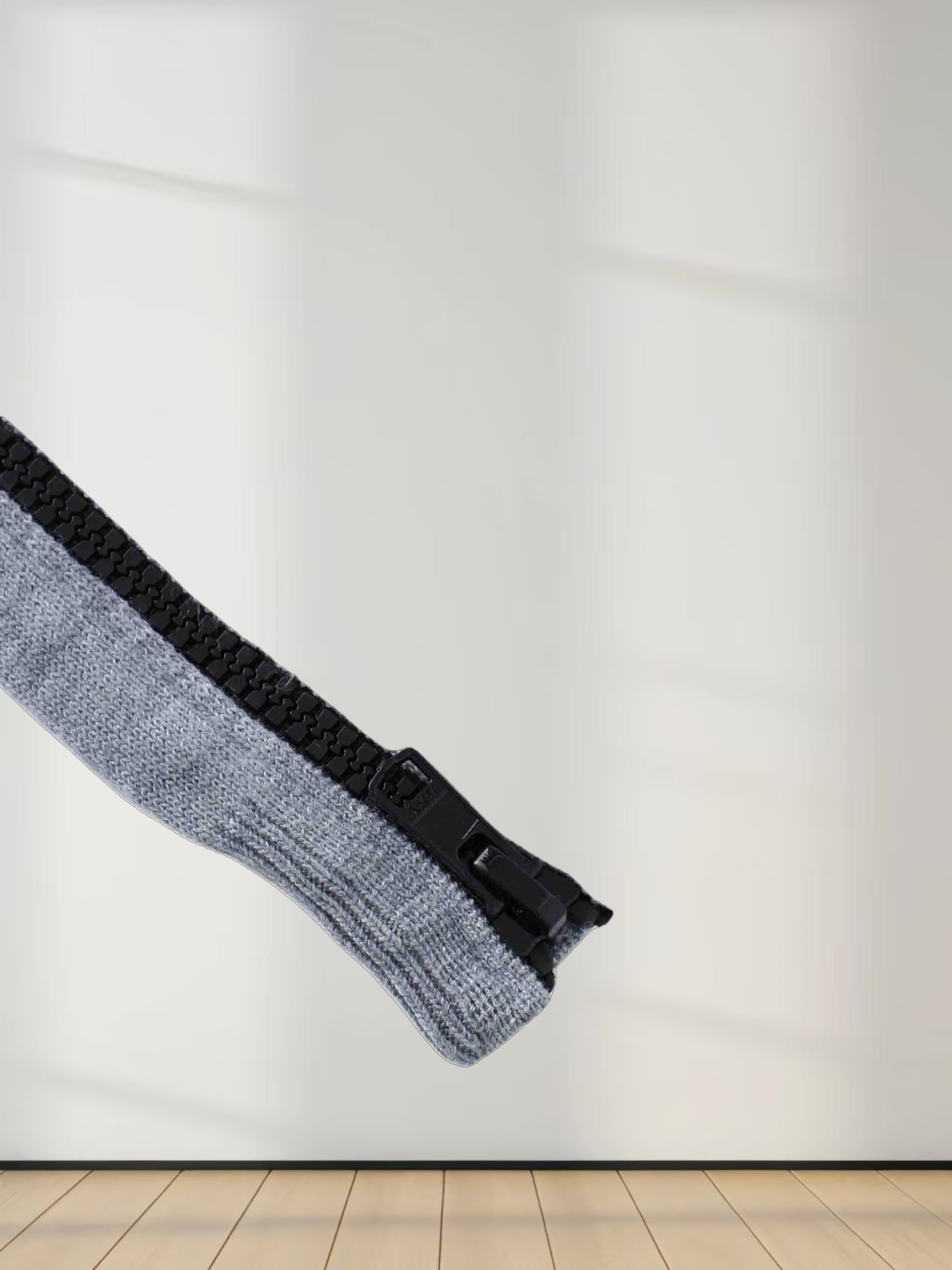 Side Zipper Sweater-Grey