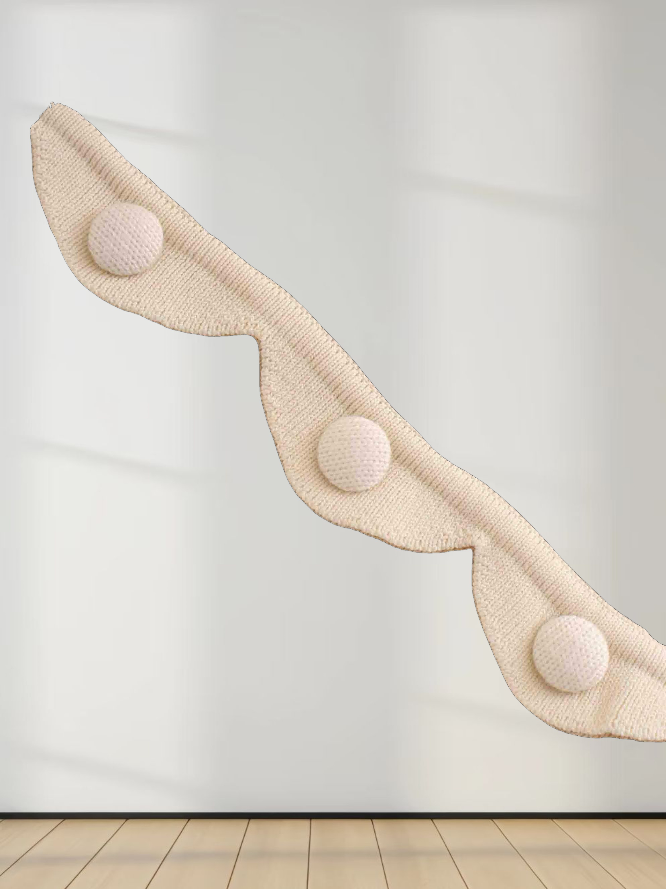 Scallop Edge Crew Cardigan-Ivory