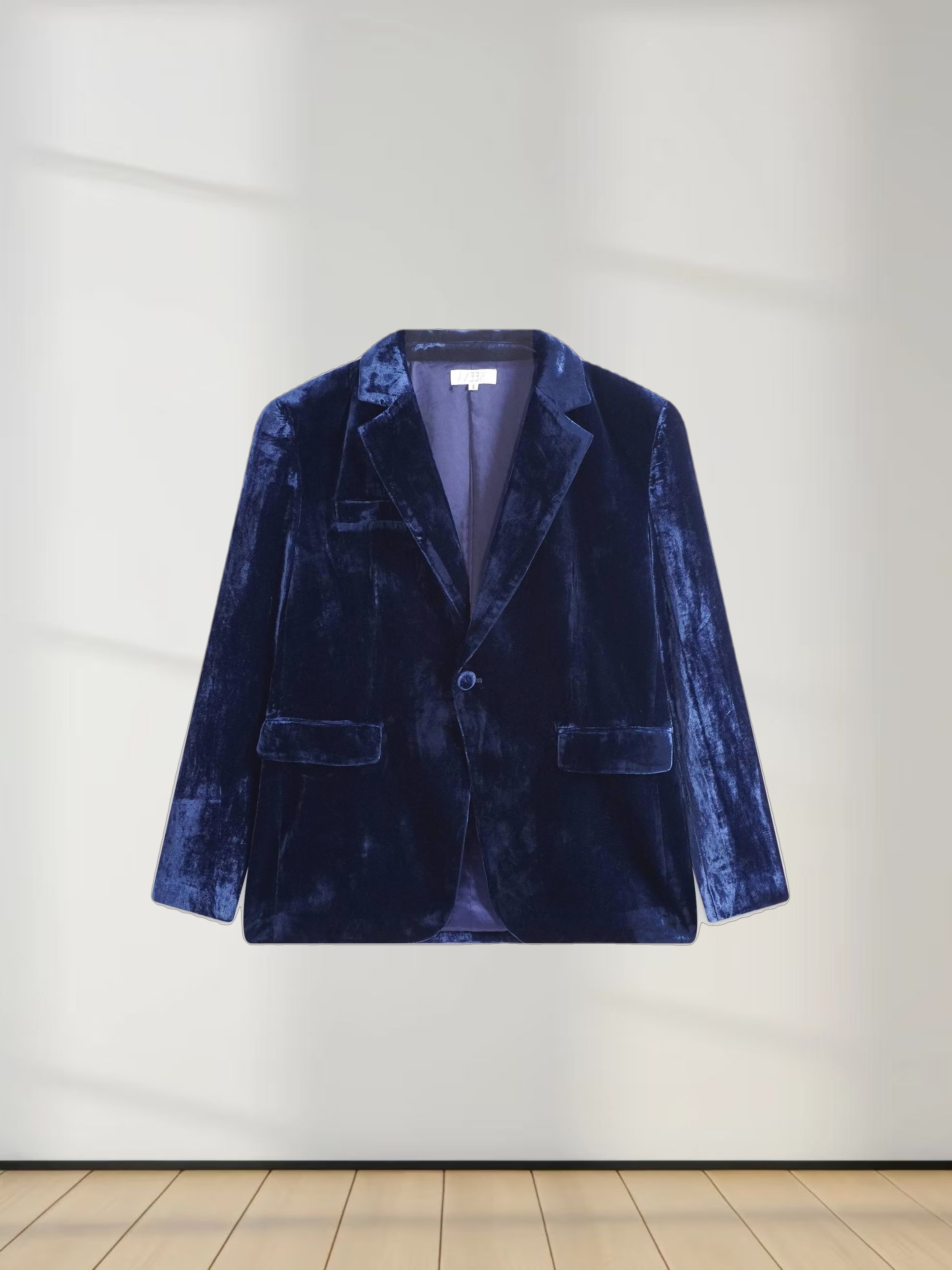 Velvet Blazer-Navy