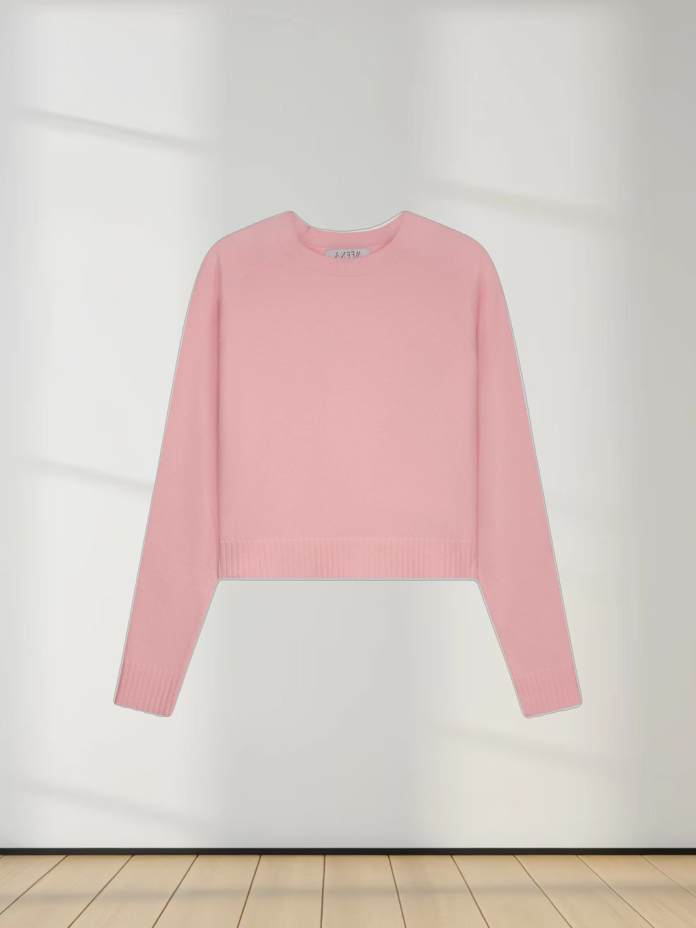 RIBBED BAND SWEATER-LIGHT PINK