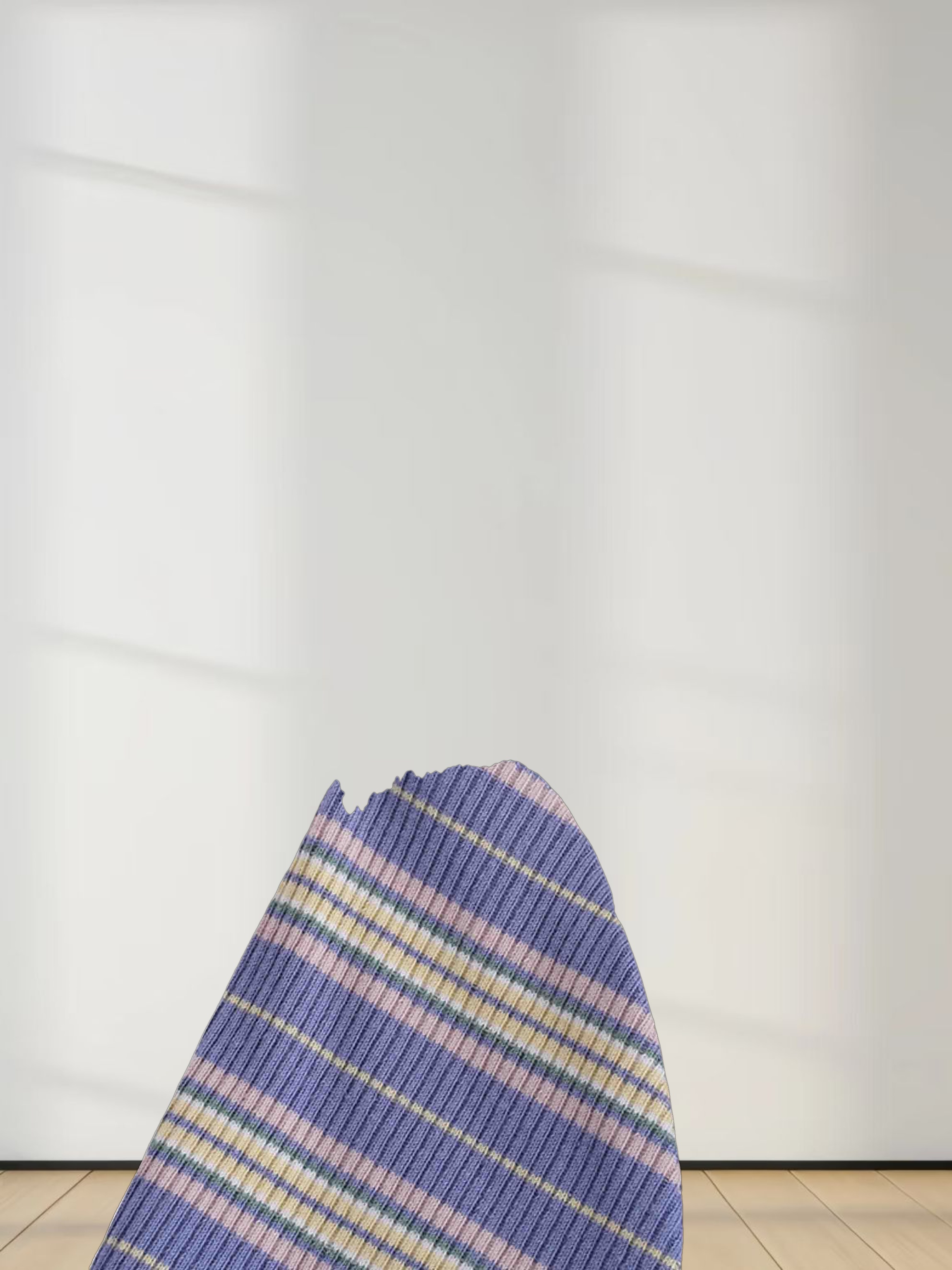 Striped Wrap Tee-Blue