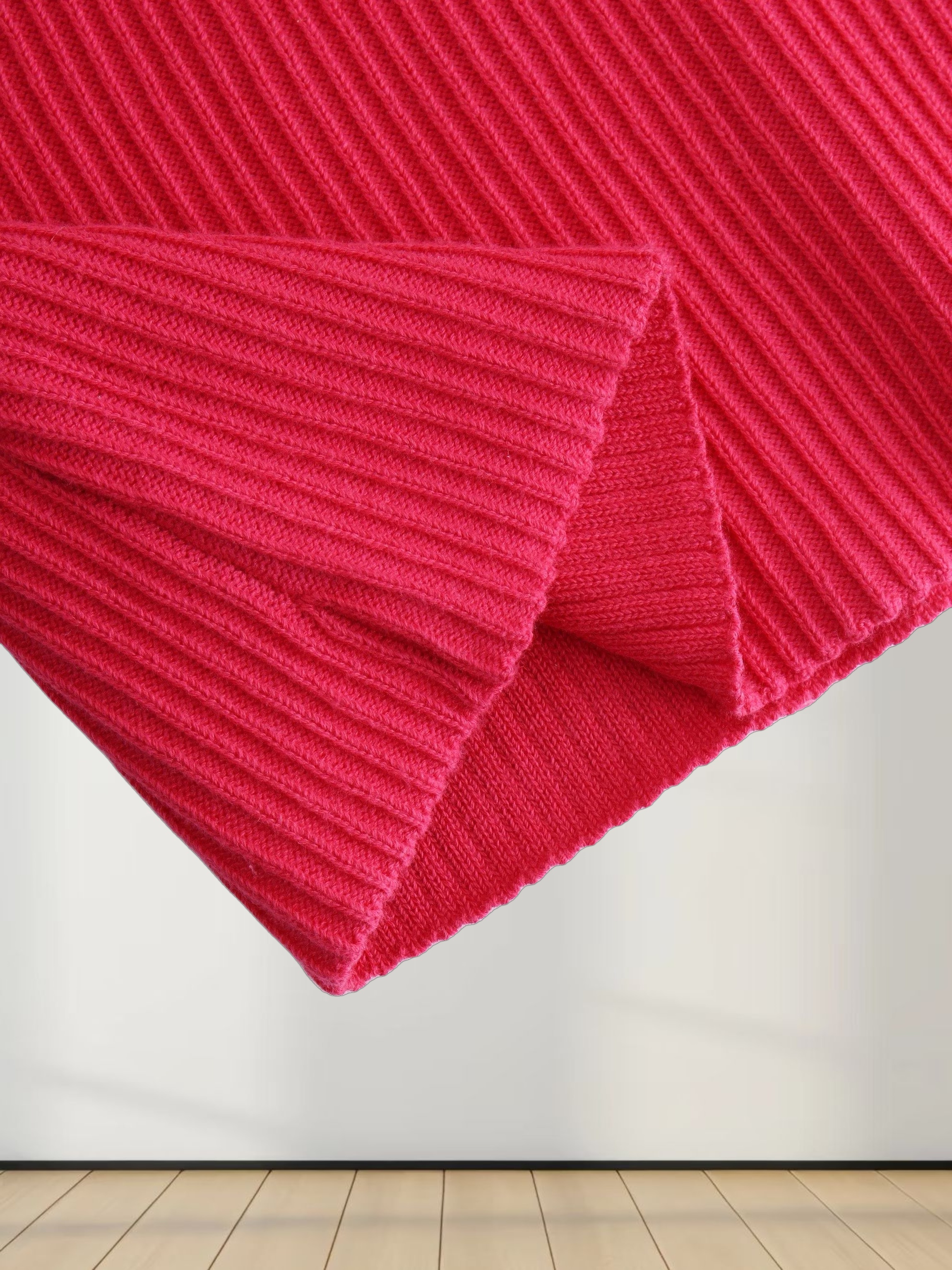 Sleeveless Ribbed Crew-Hot Pink