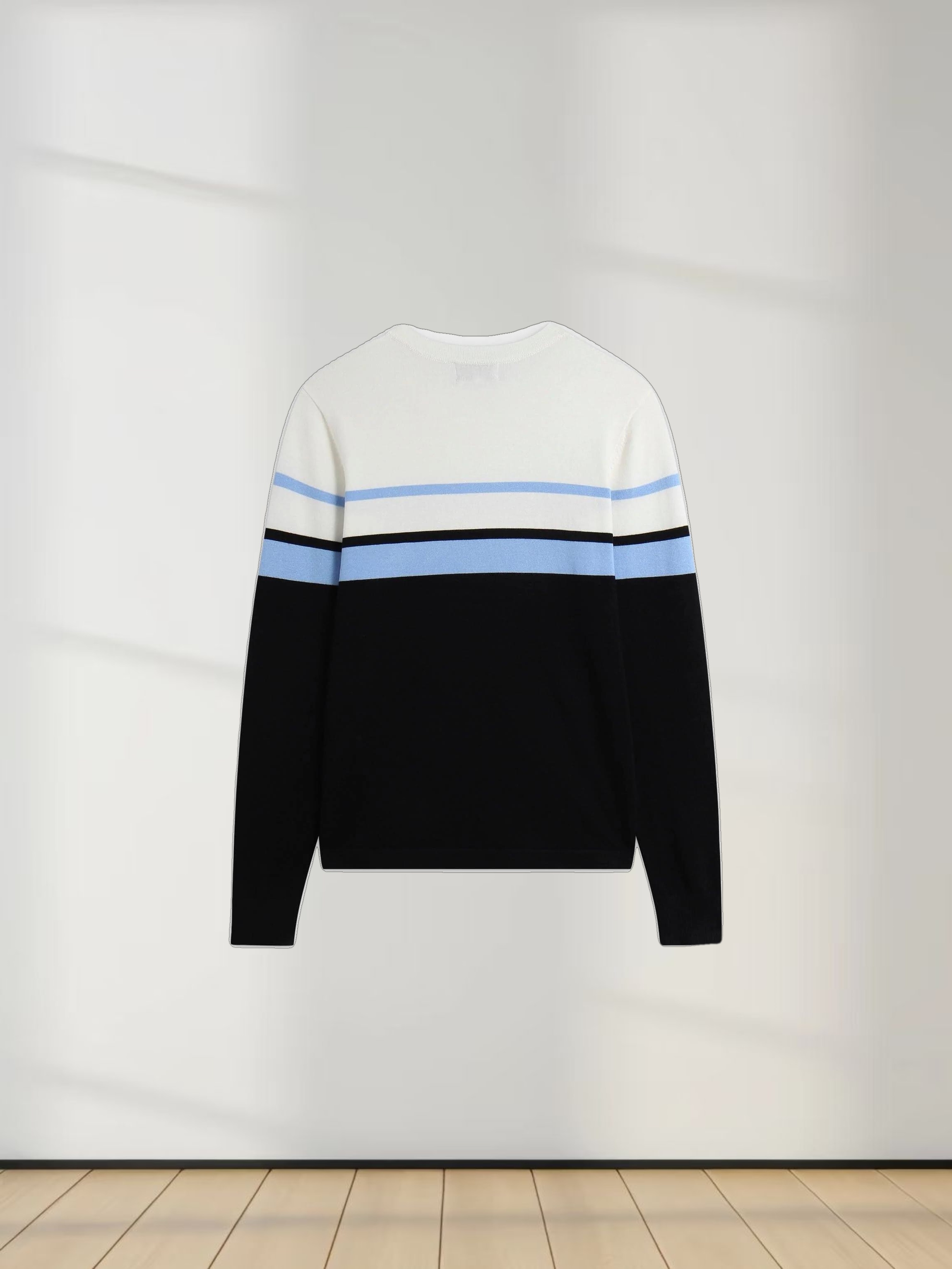 Middle Stripe Sweater-Blue