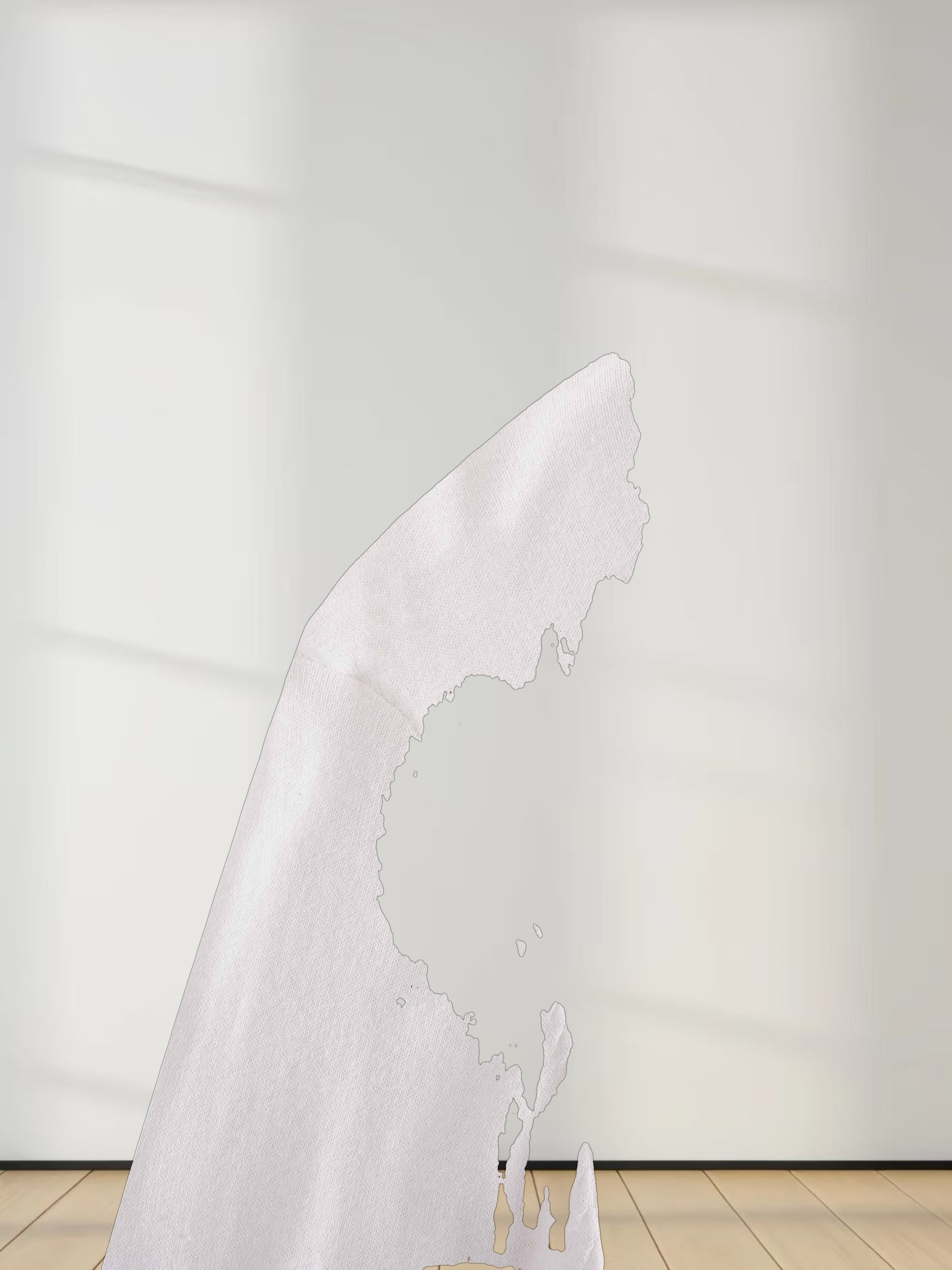 High V Lightweight Sweater-White