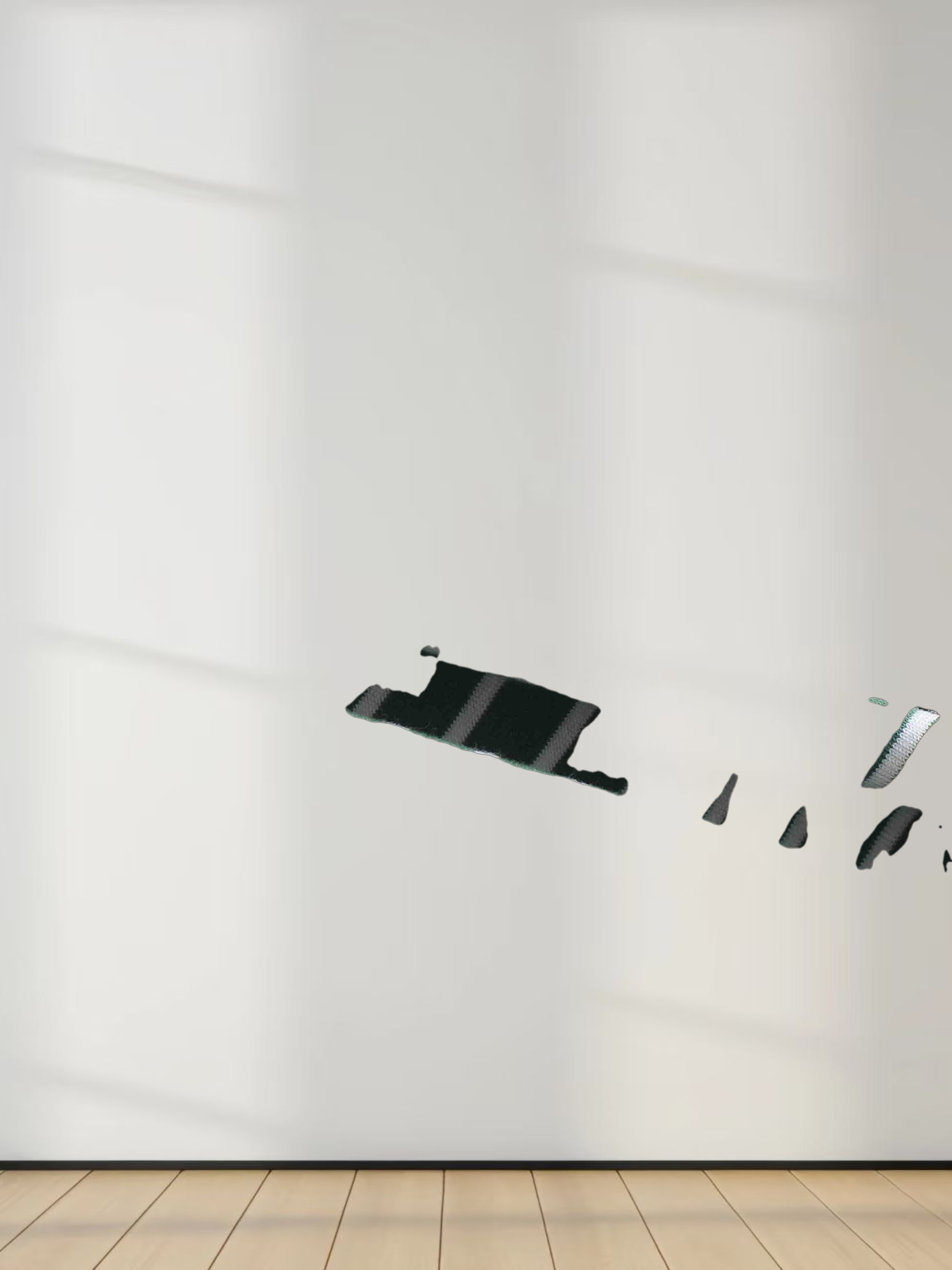 Flat Striped High V Long Sleeve-Green/White