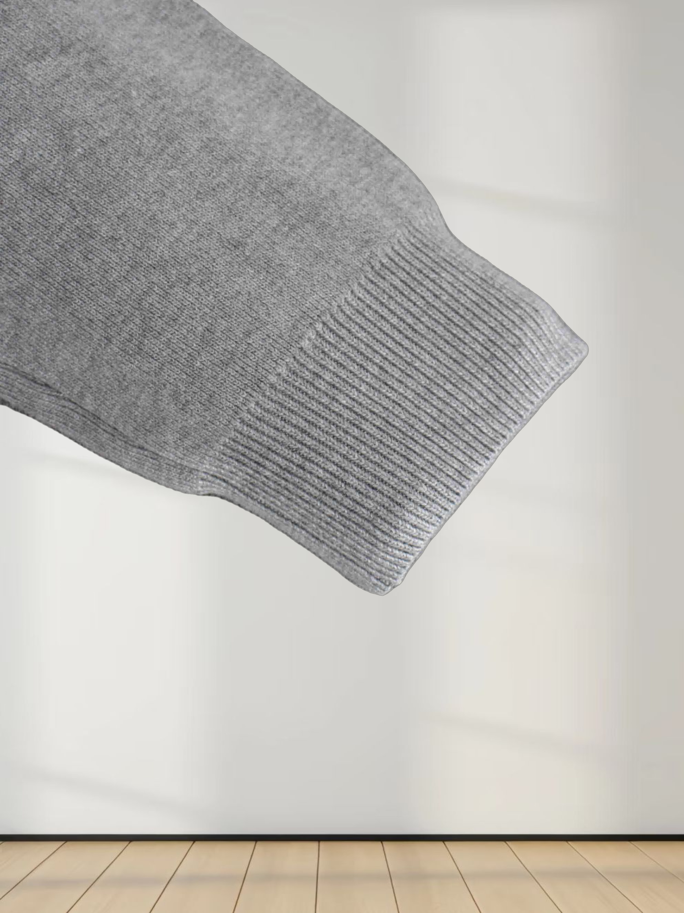 Oversized Soft Knit Sweater-Heathered Grey