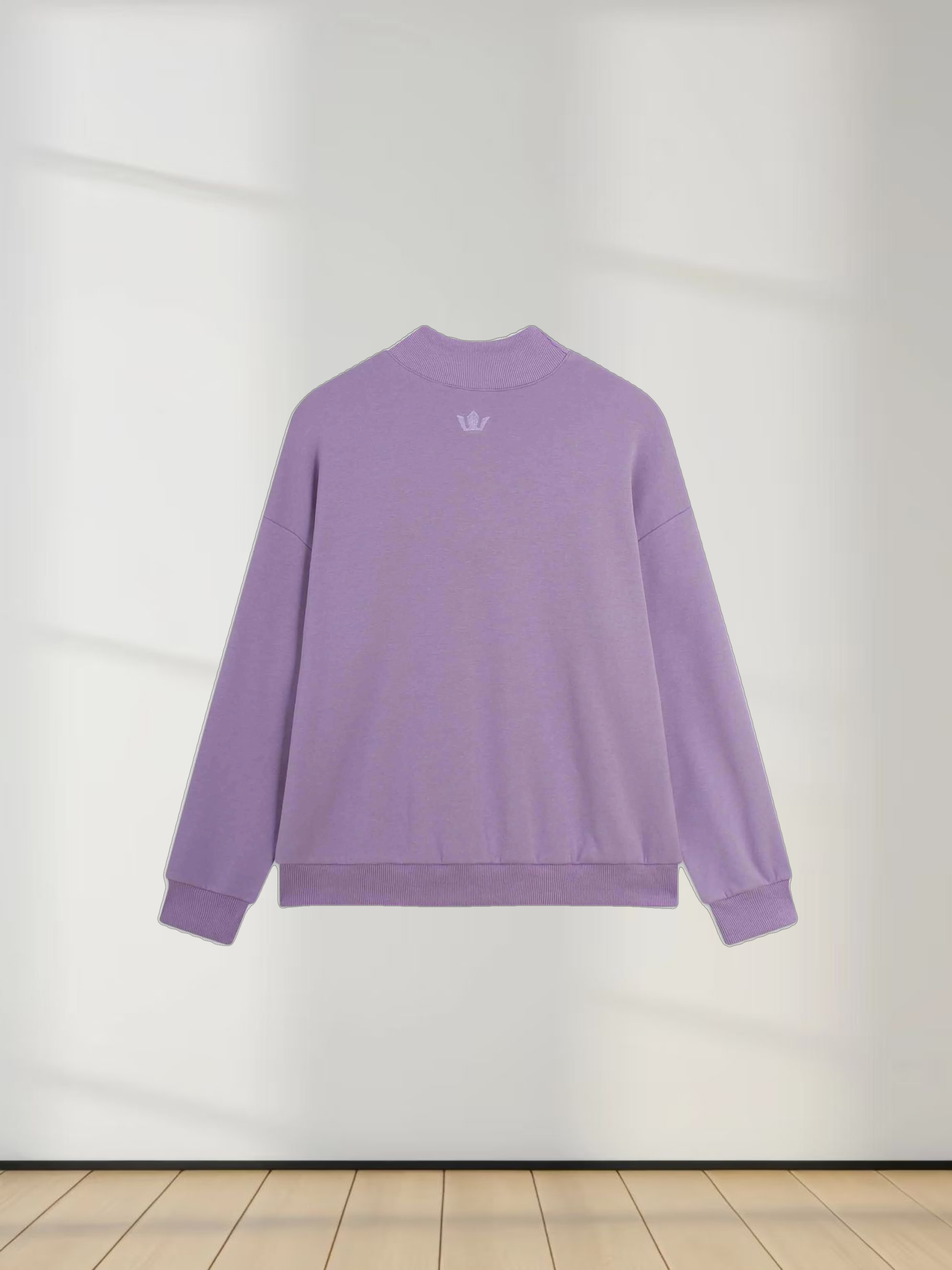 High Neck Sweatshirt-Lavender