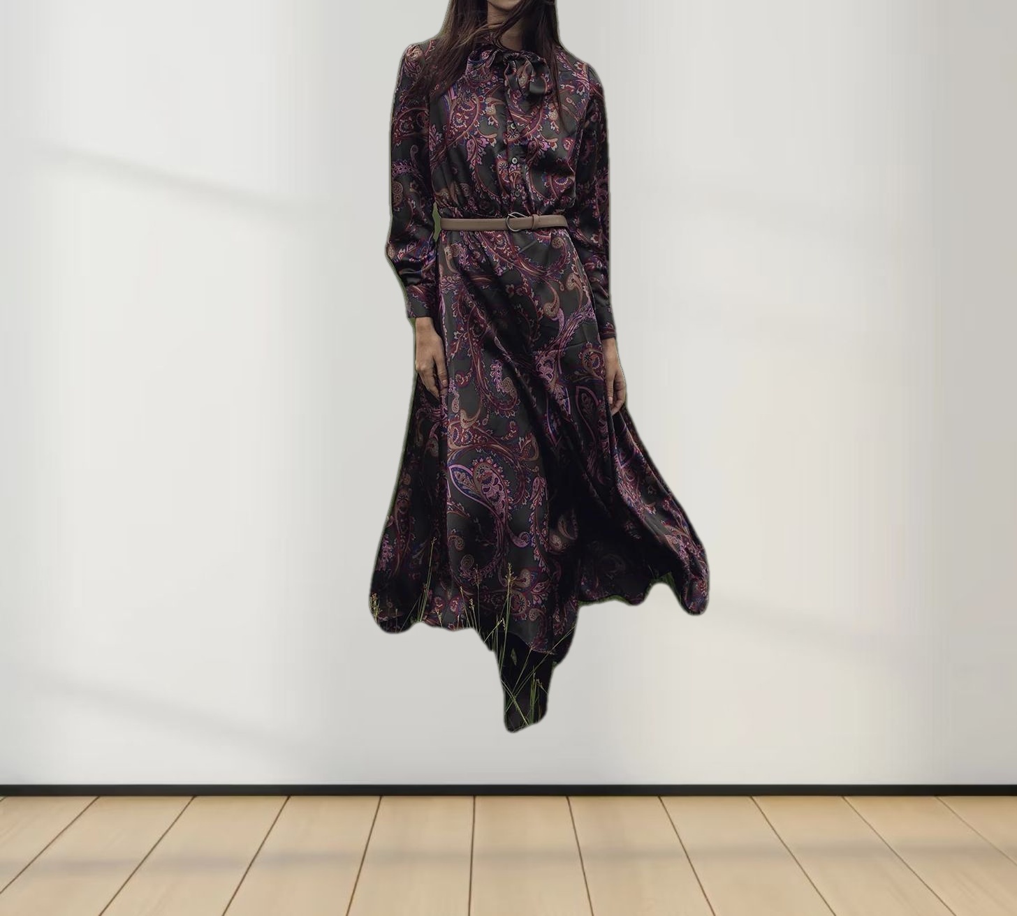 Emma Dress-Olive Paisley