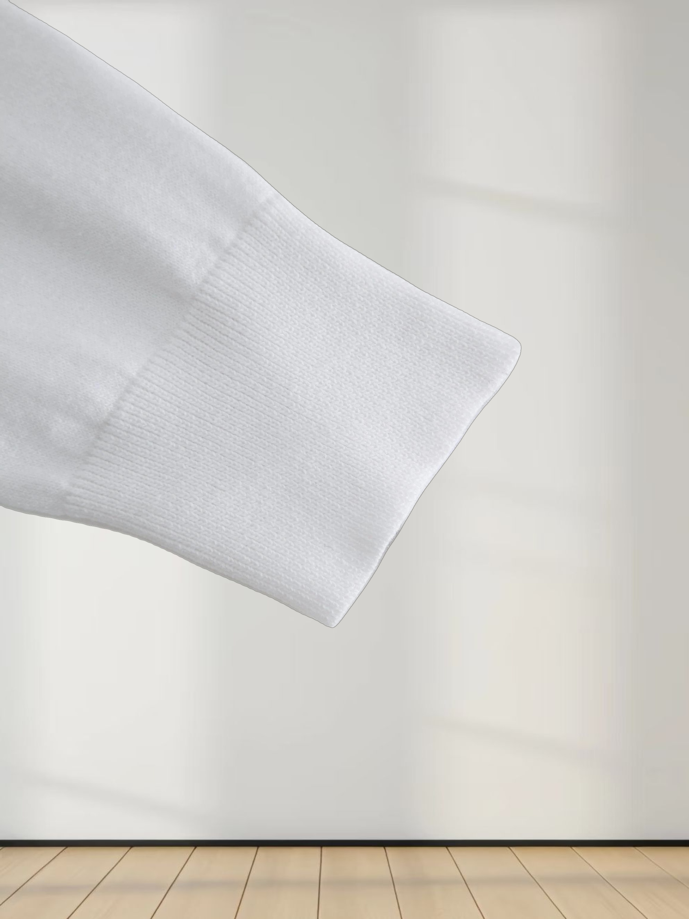 Mesh Top Sweater-White