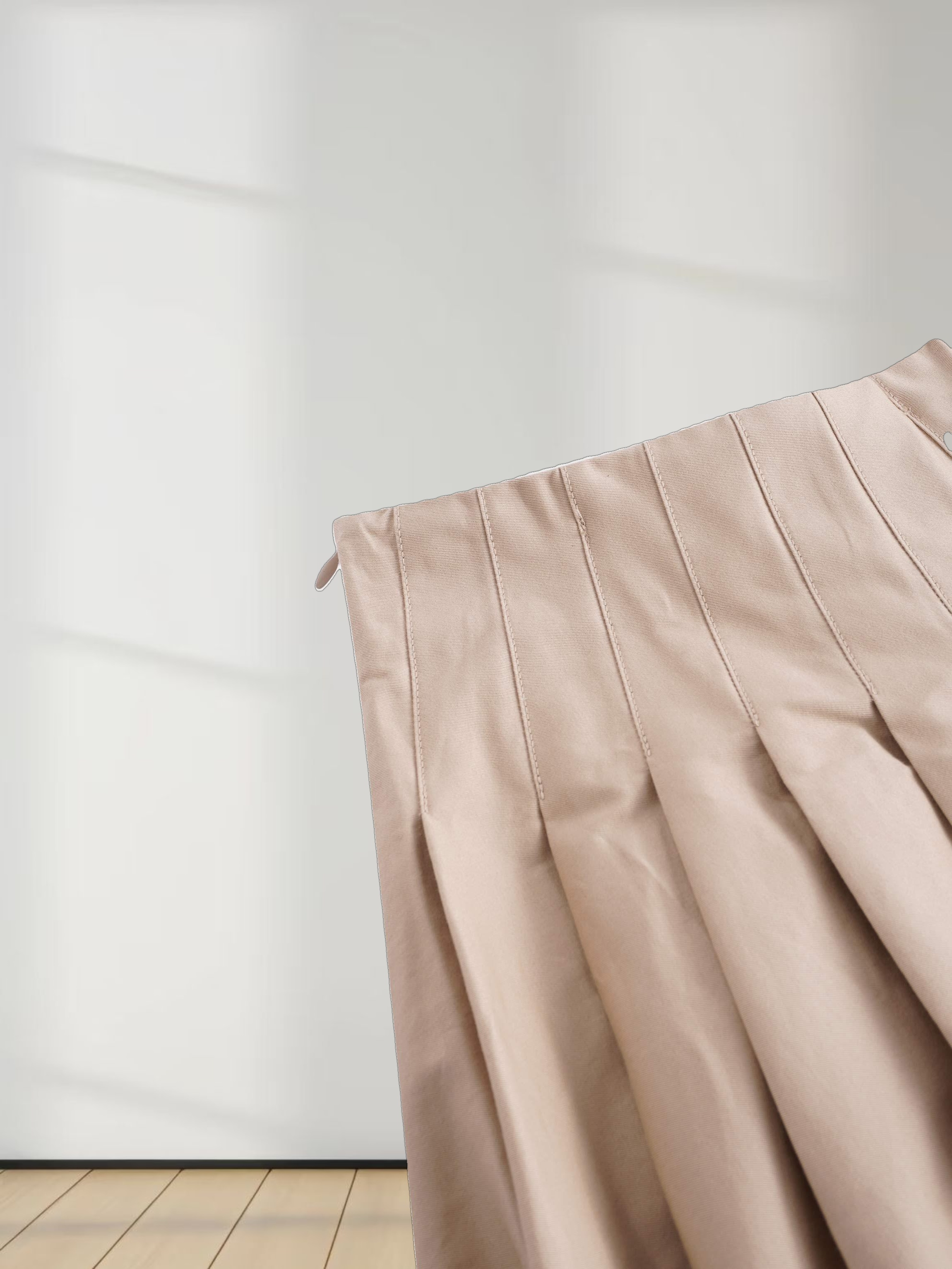 Full Pleated Skirt-Tan