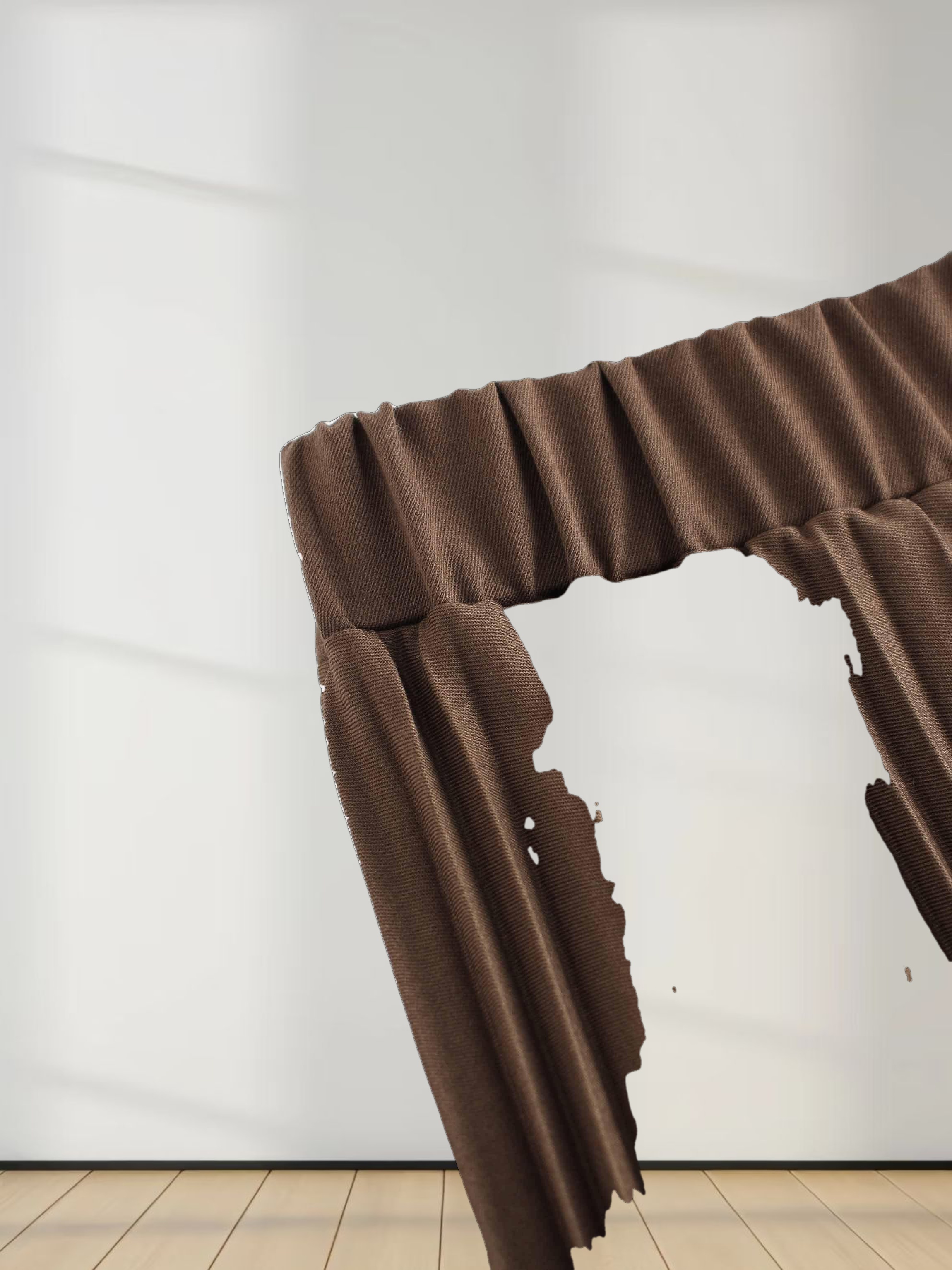 Mix Pleat Skirt-Brown