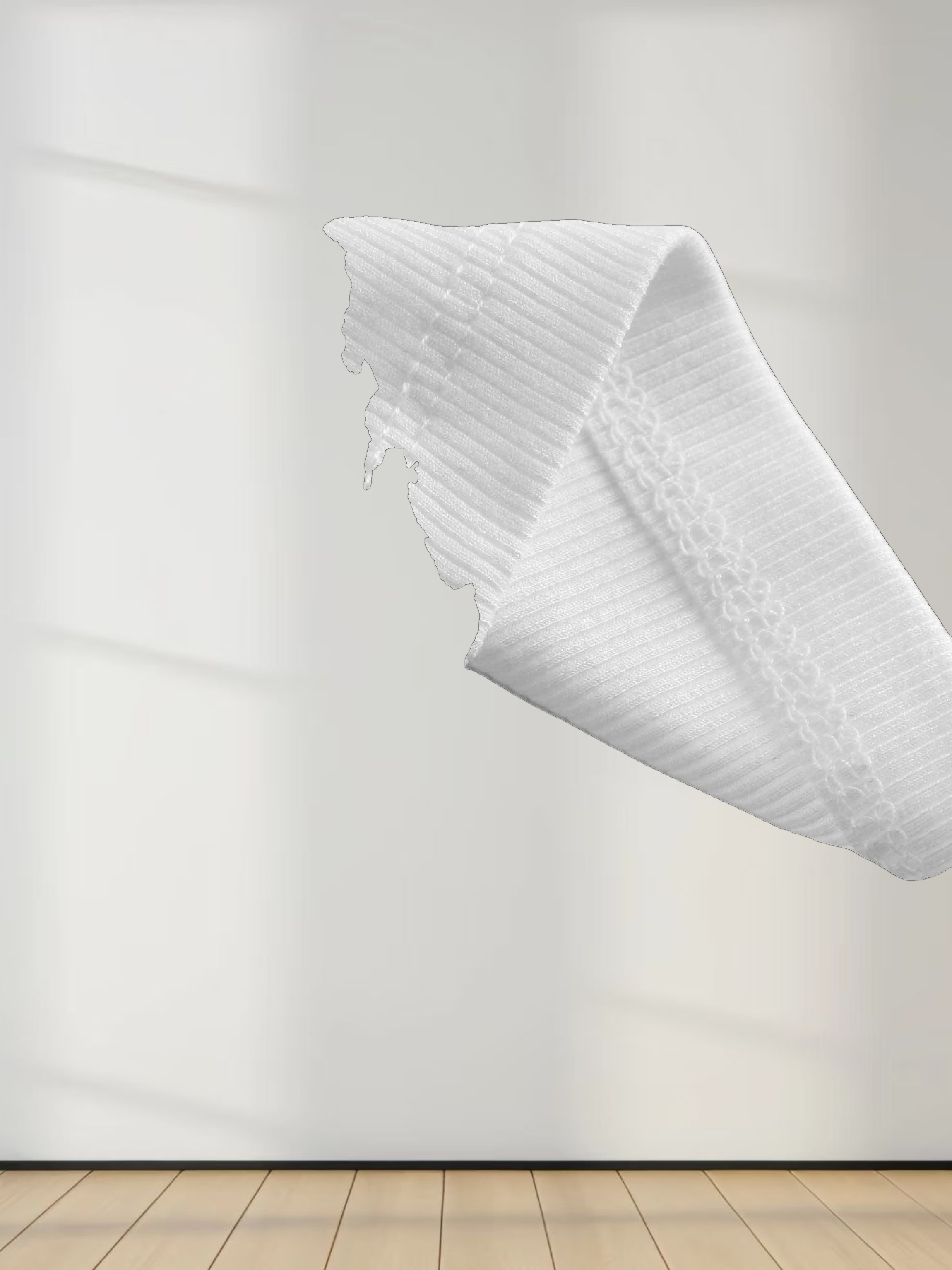 Ribbed Crop Bow Cardigan-White