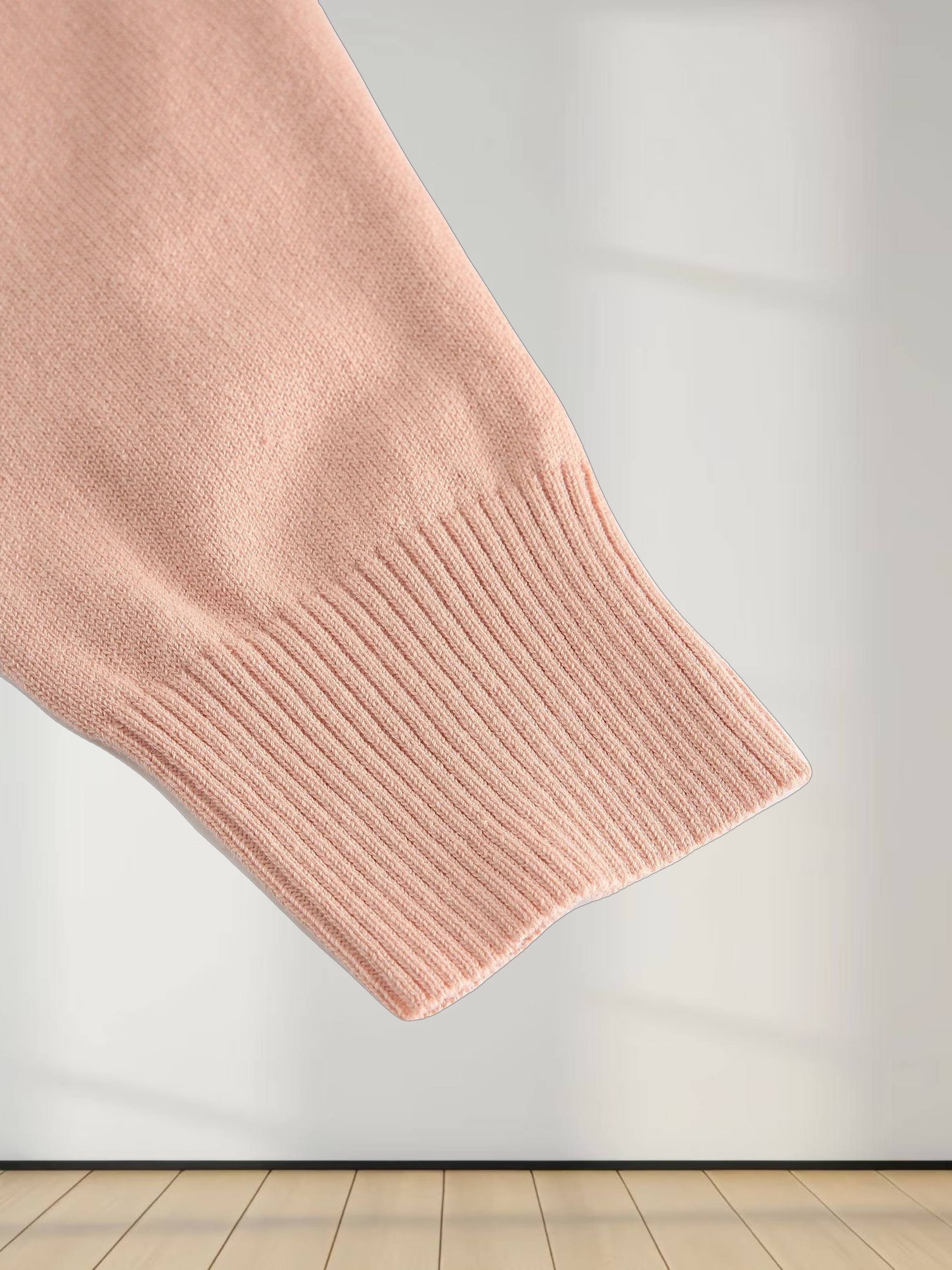 Thin Knit Crew Sweater-Peach
