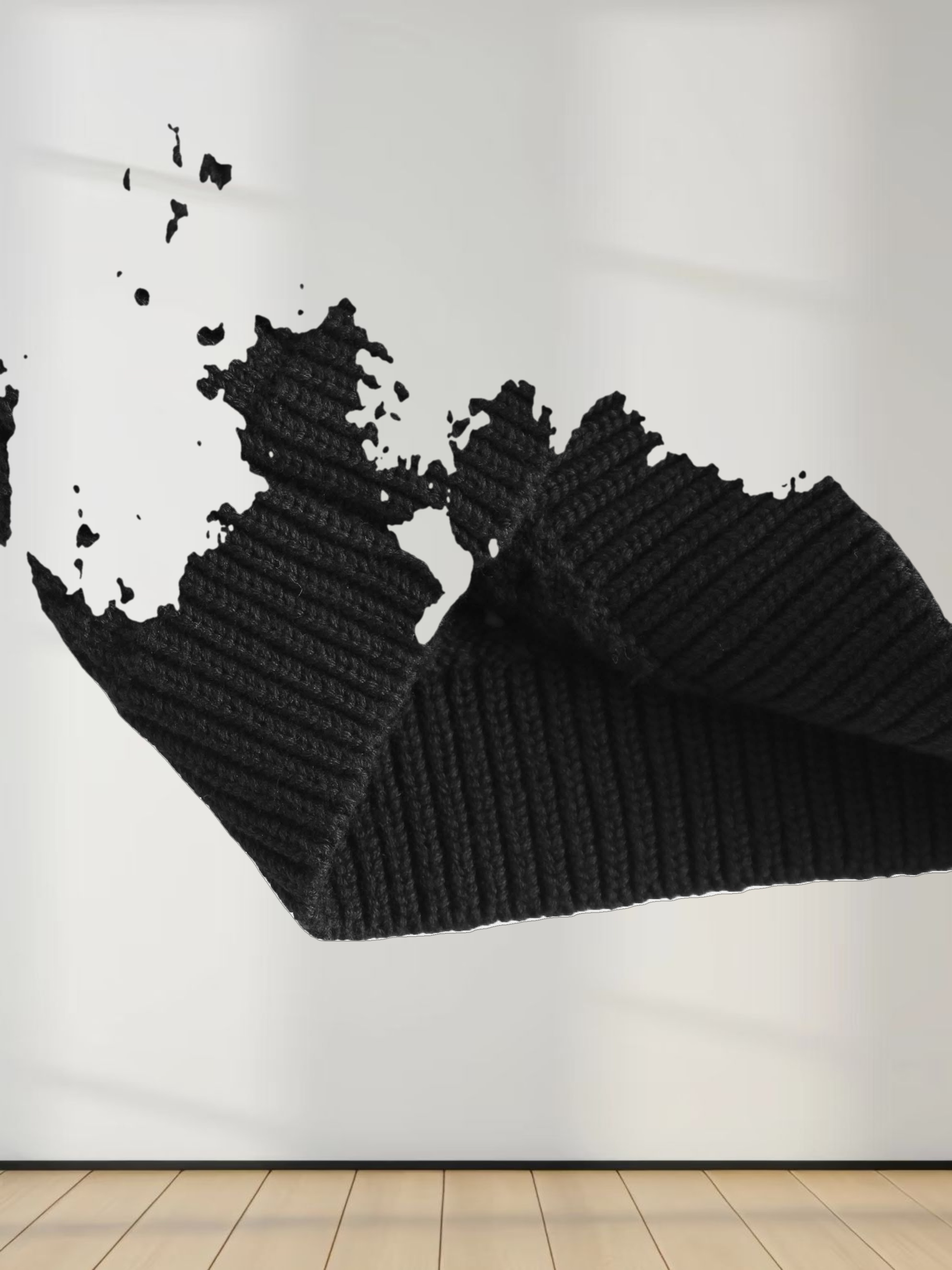 Crochet Knit Button Down Cardigan-Black