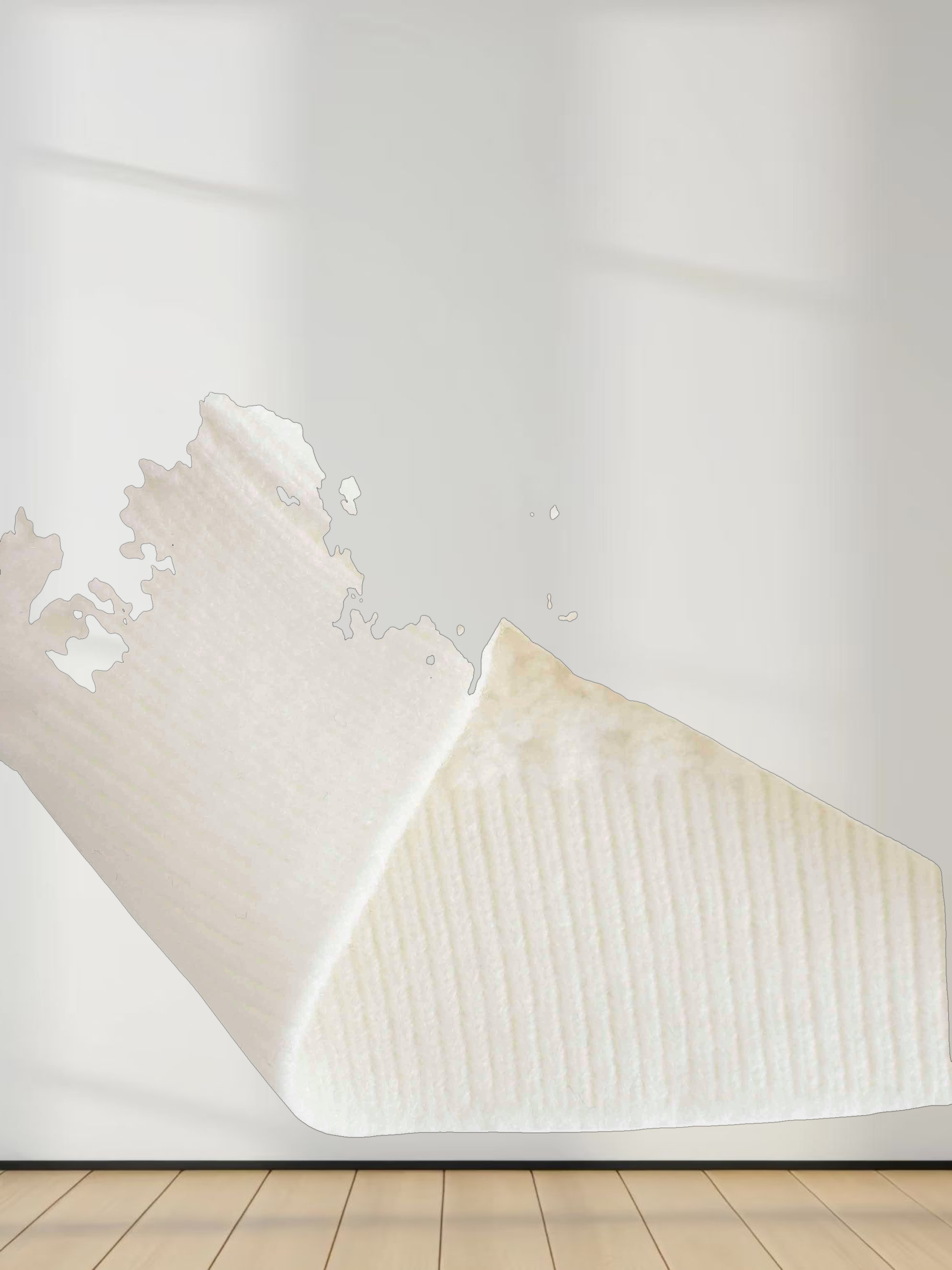 Basketweave Turtleneck Sweater-Cream