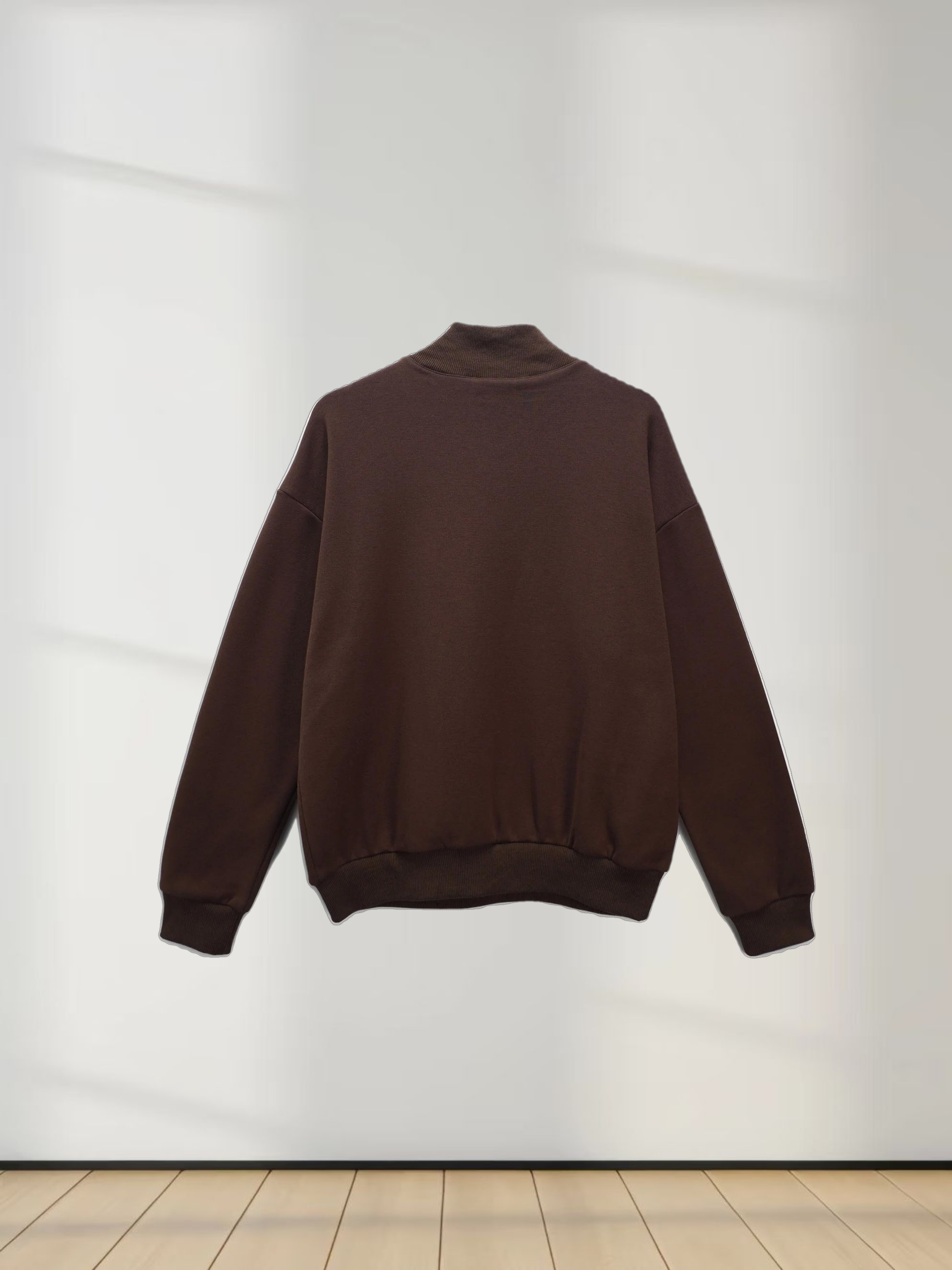 Embossed Crown Sweatshirt-Brown