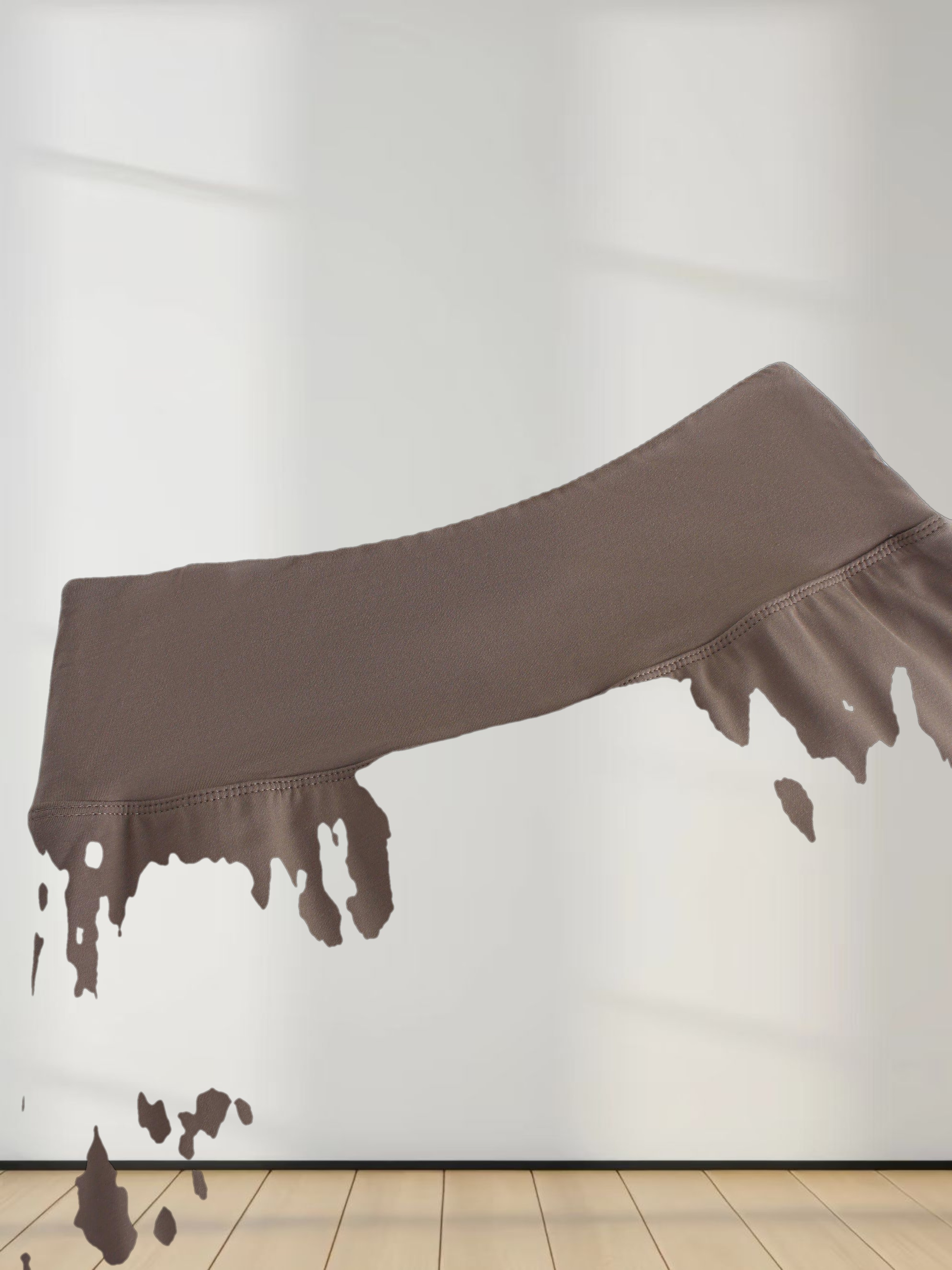 DOUBLE LAYER SKIRT-BROWN