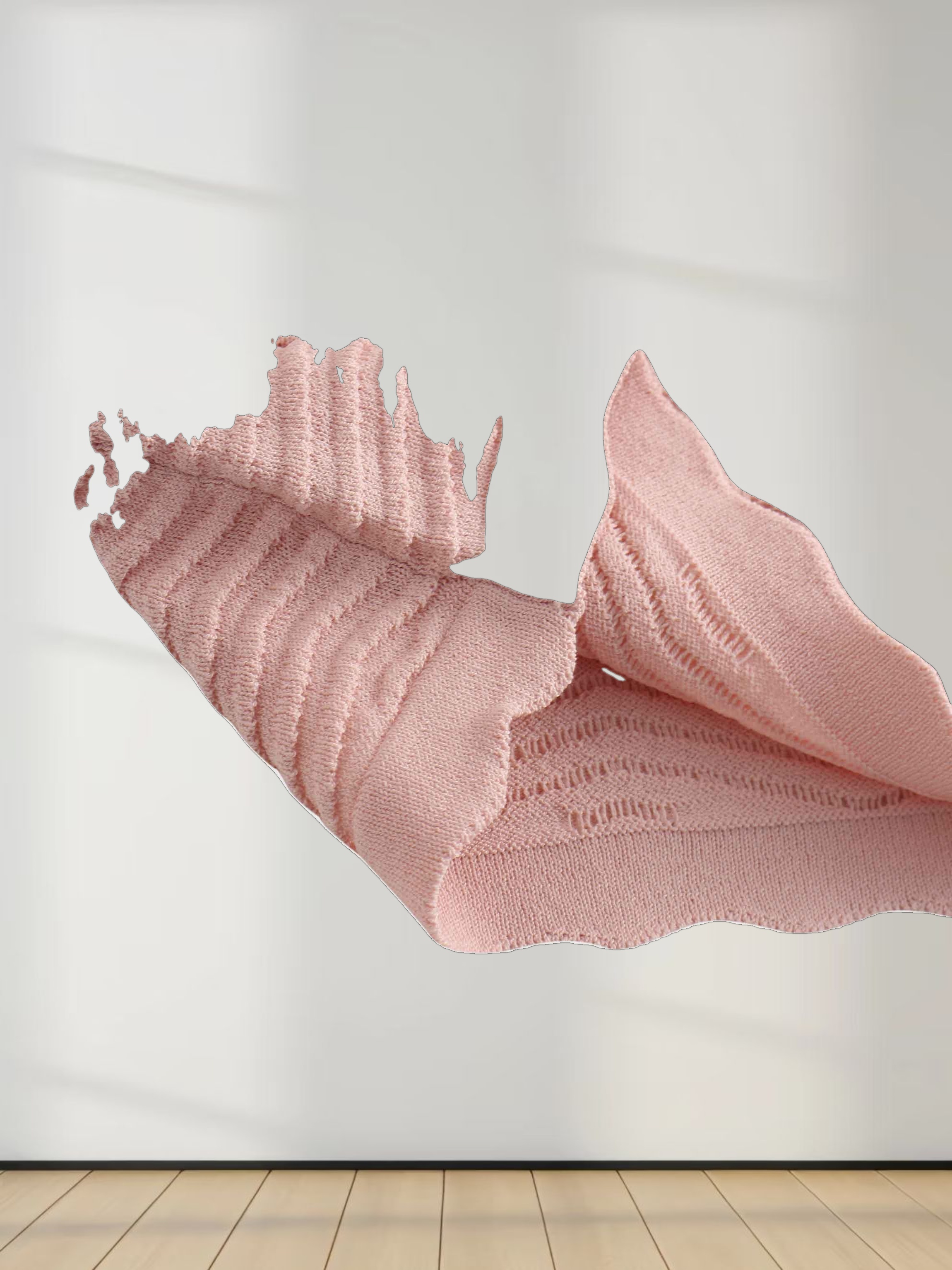 Scallop Edge Collar Sweater-Summer Blush