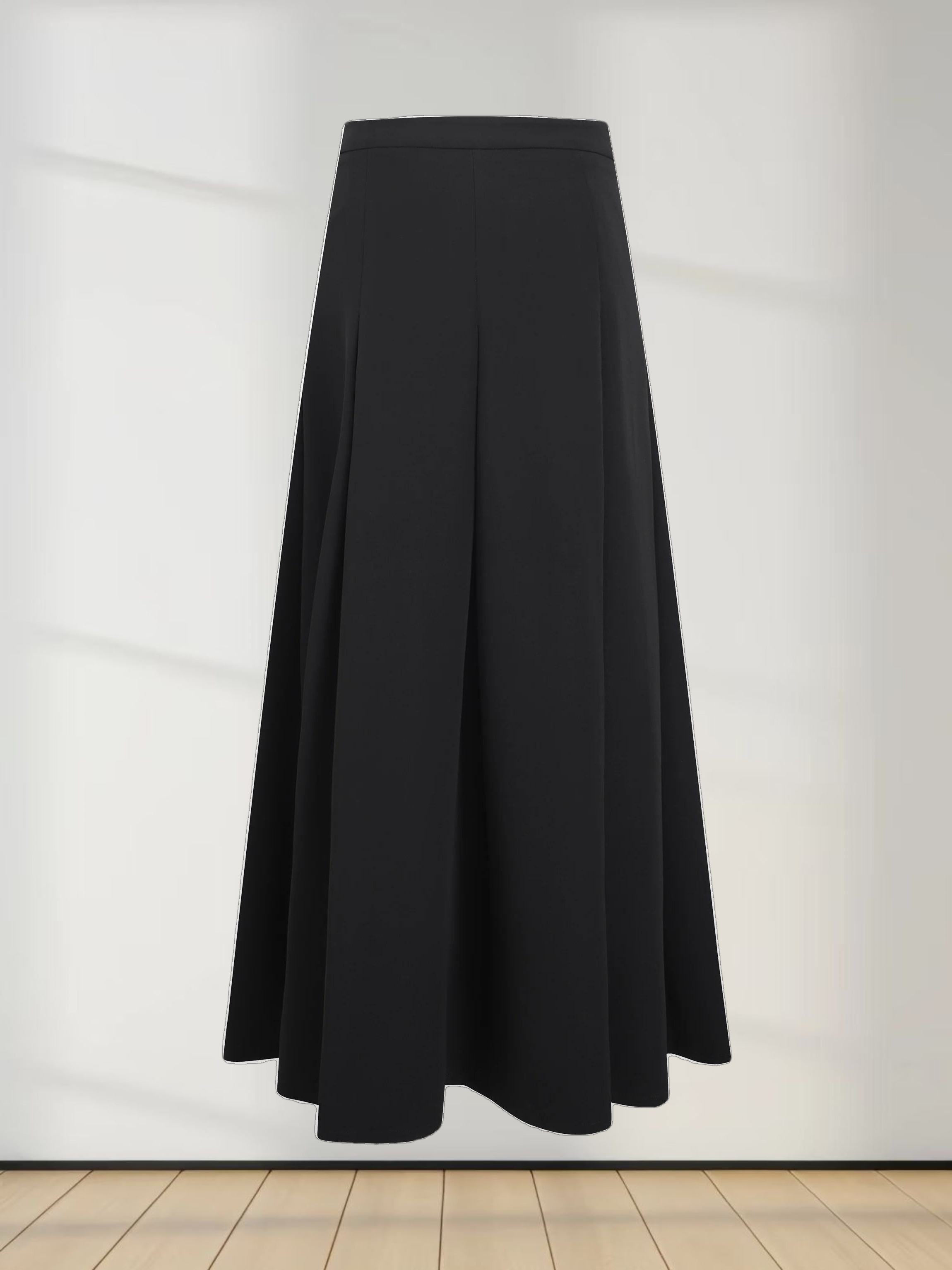 The Celina Pleat Skirt-Black