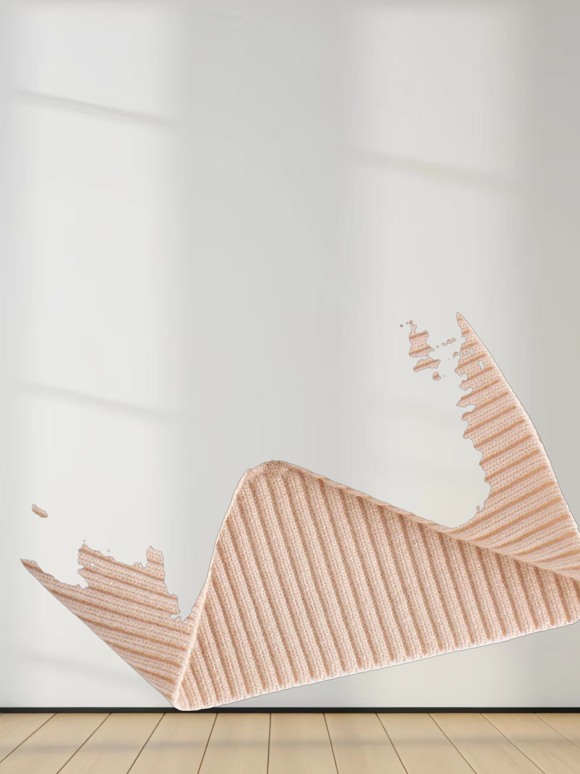 Waffle Wave Sweater-Teal/Ivory