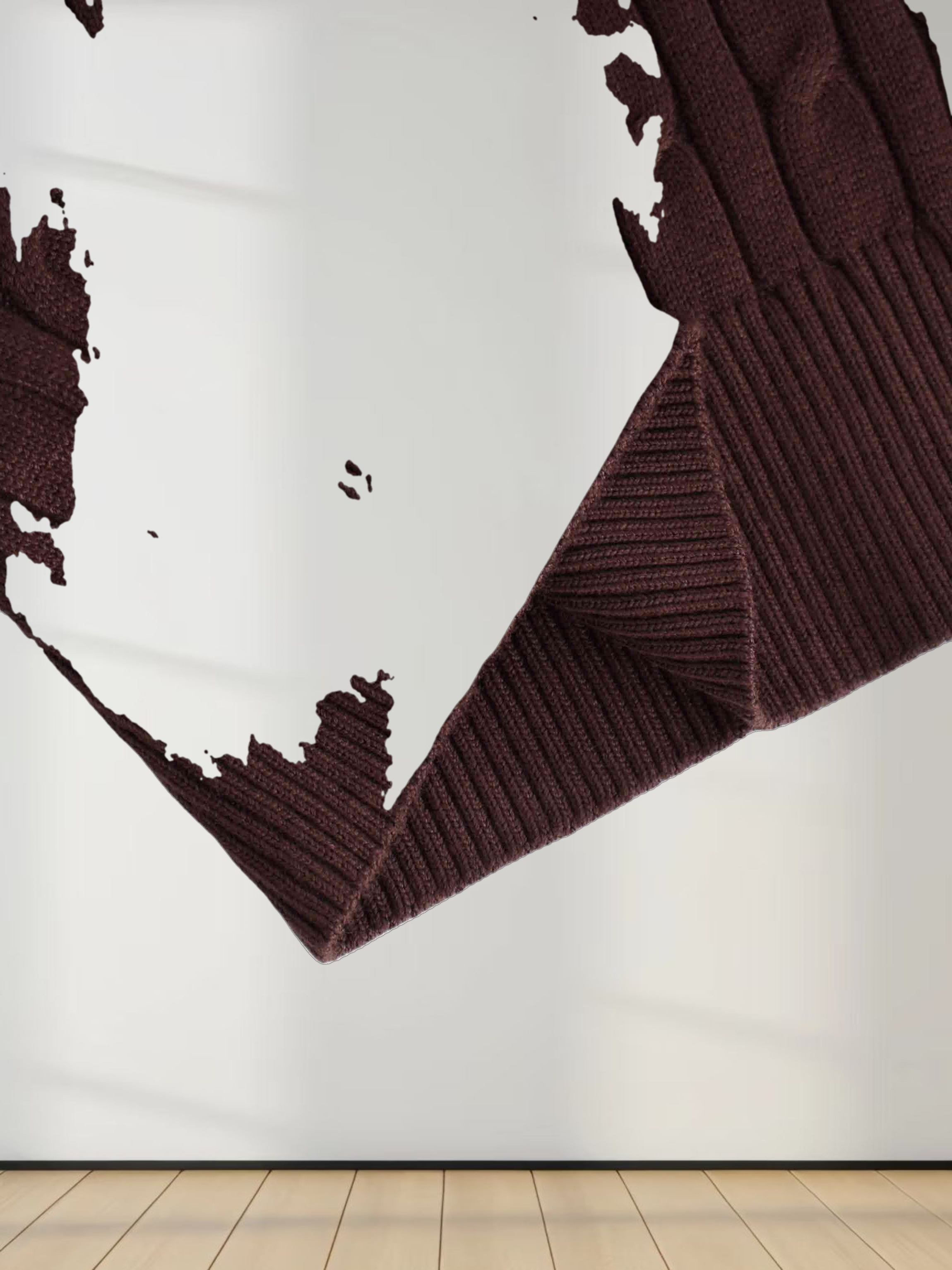 Knit Cable Sweater-Brown