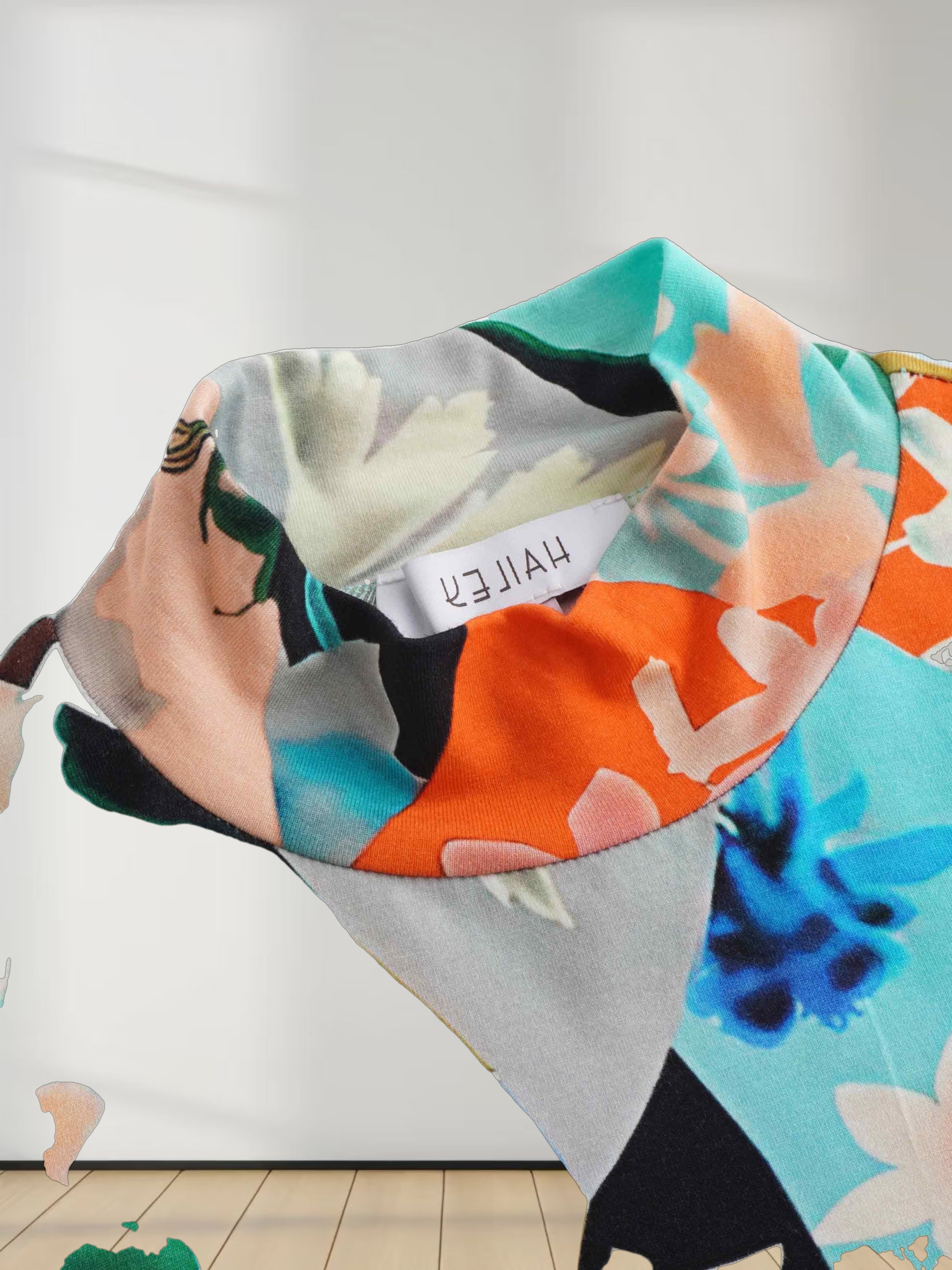 Printed Modal Turtleneck-Pop Art