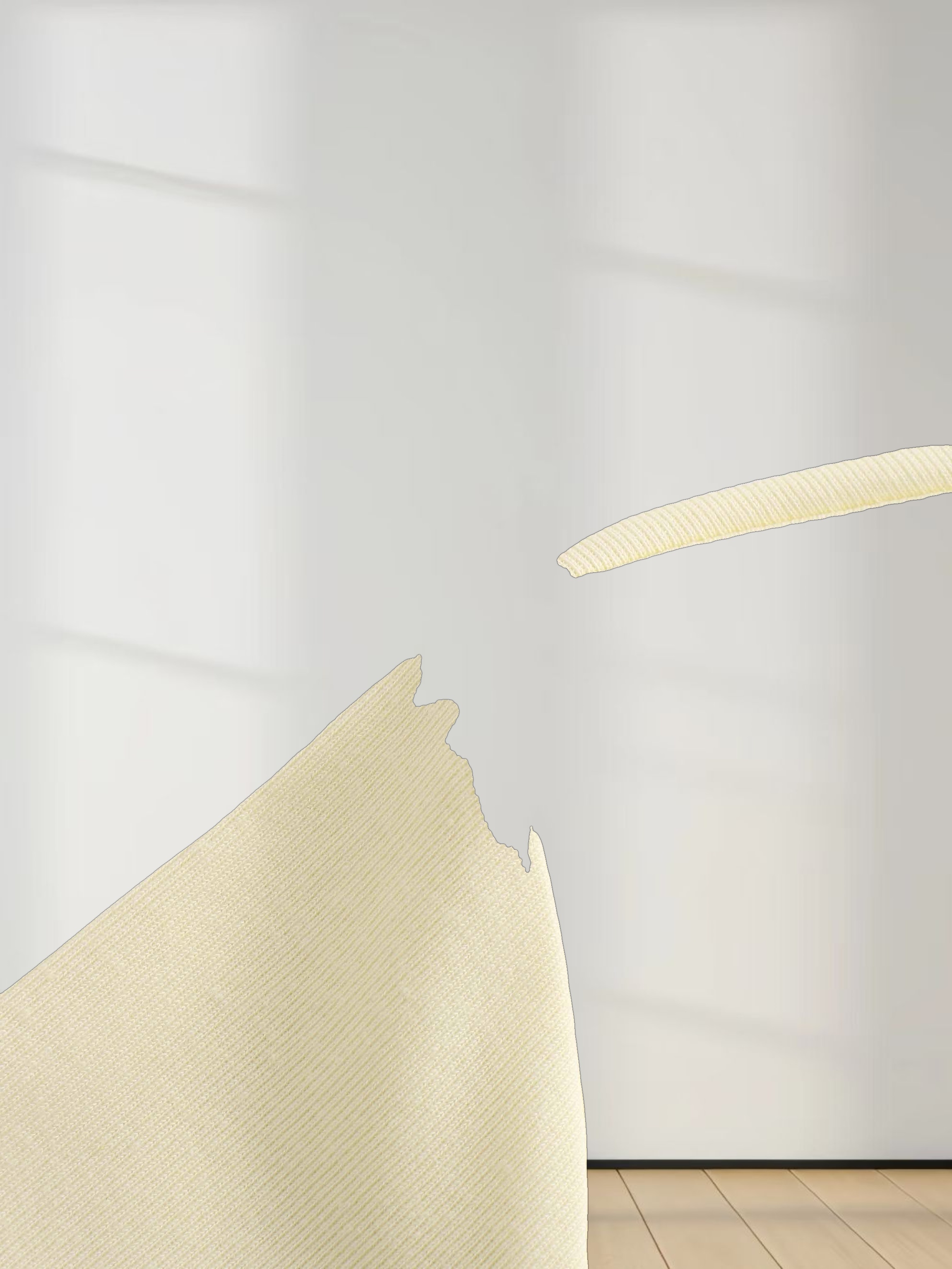 Basic High V Tee Long Sleeve-Buttery Yellow