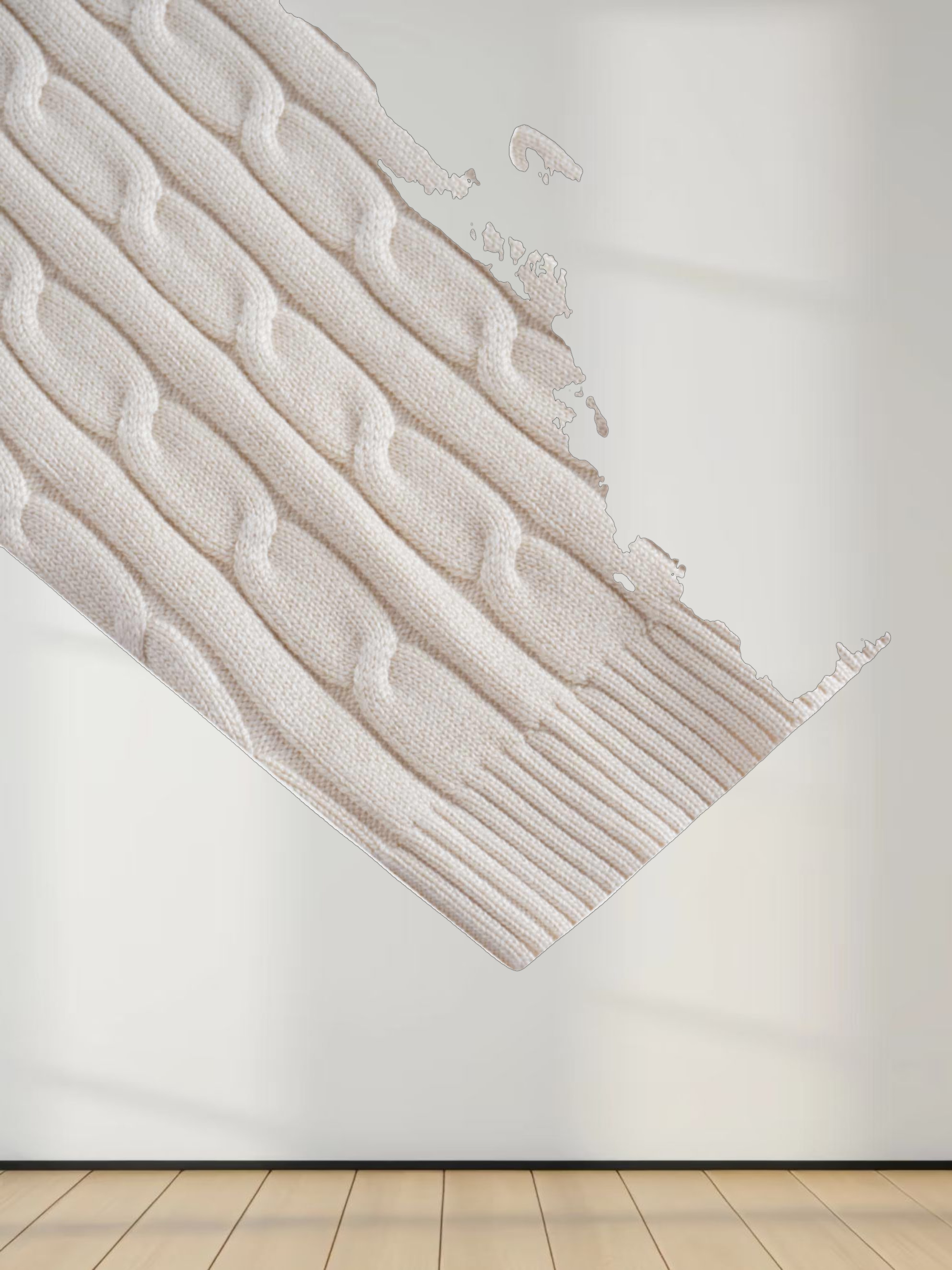 Cable Knit Crew Cardigan-Ivory