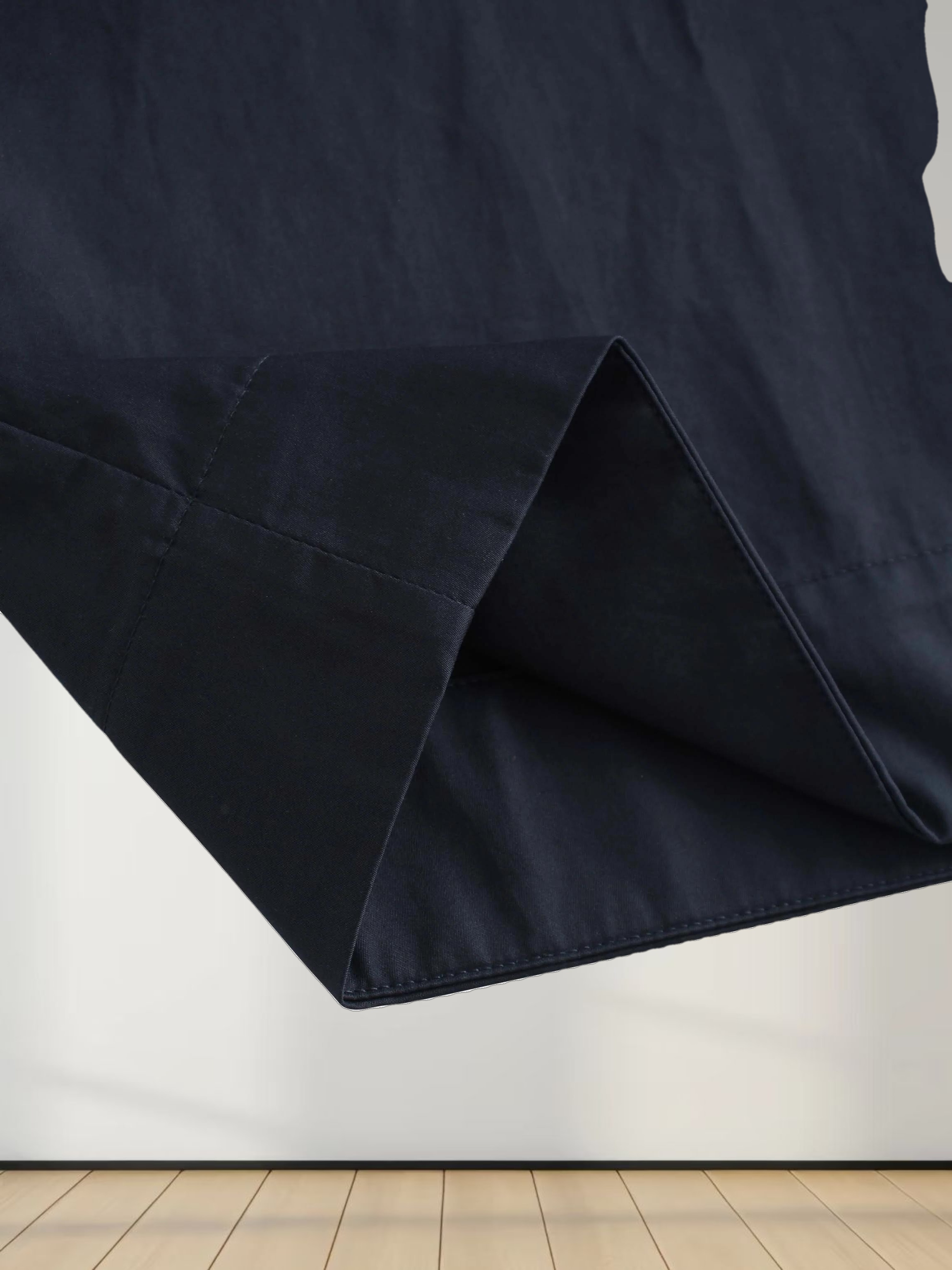 Pleat Front Button Down Dress-Navy