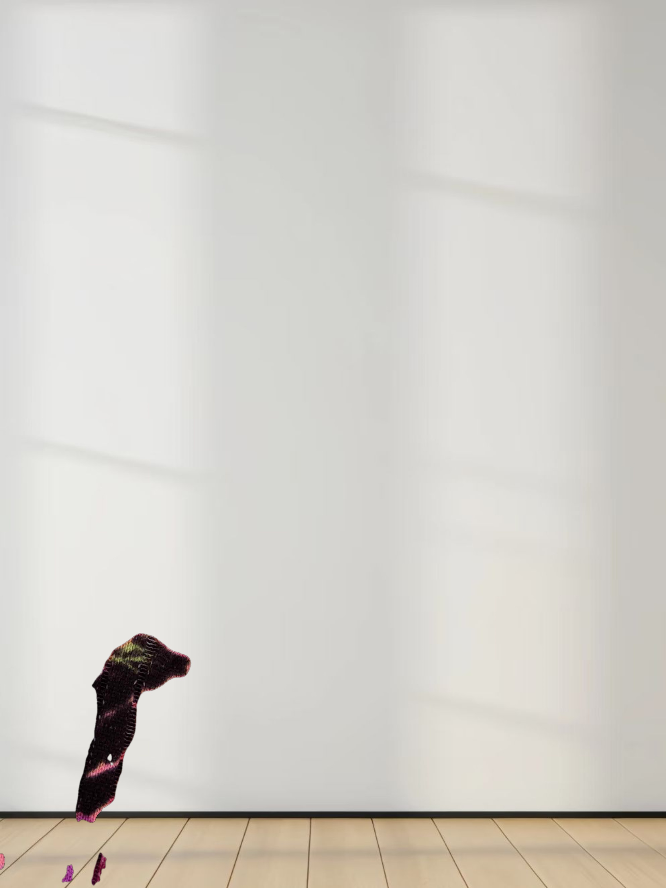 Printed Cable Sweater-Pink Flower