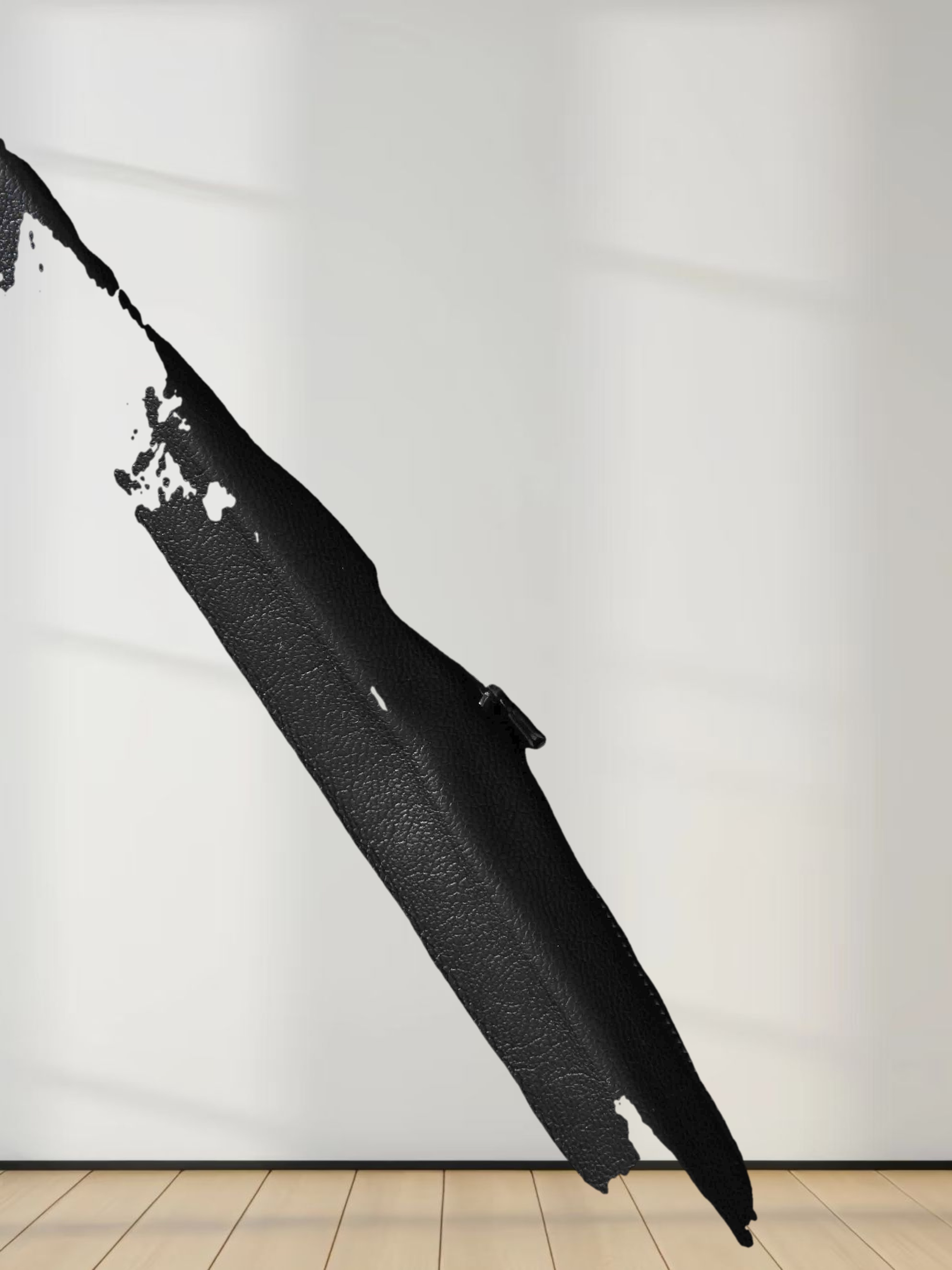 Accordion Pleated Faux Leather Skirt-Black