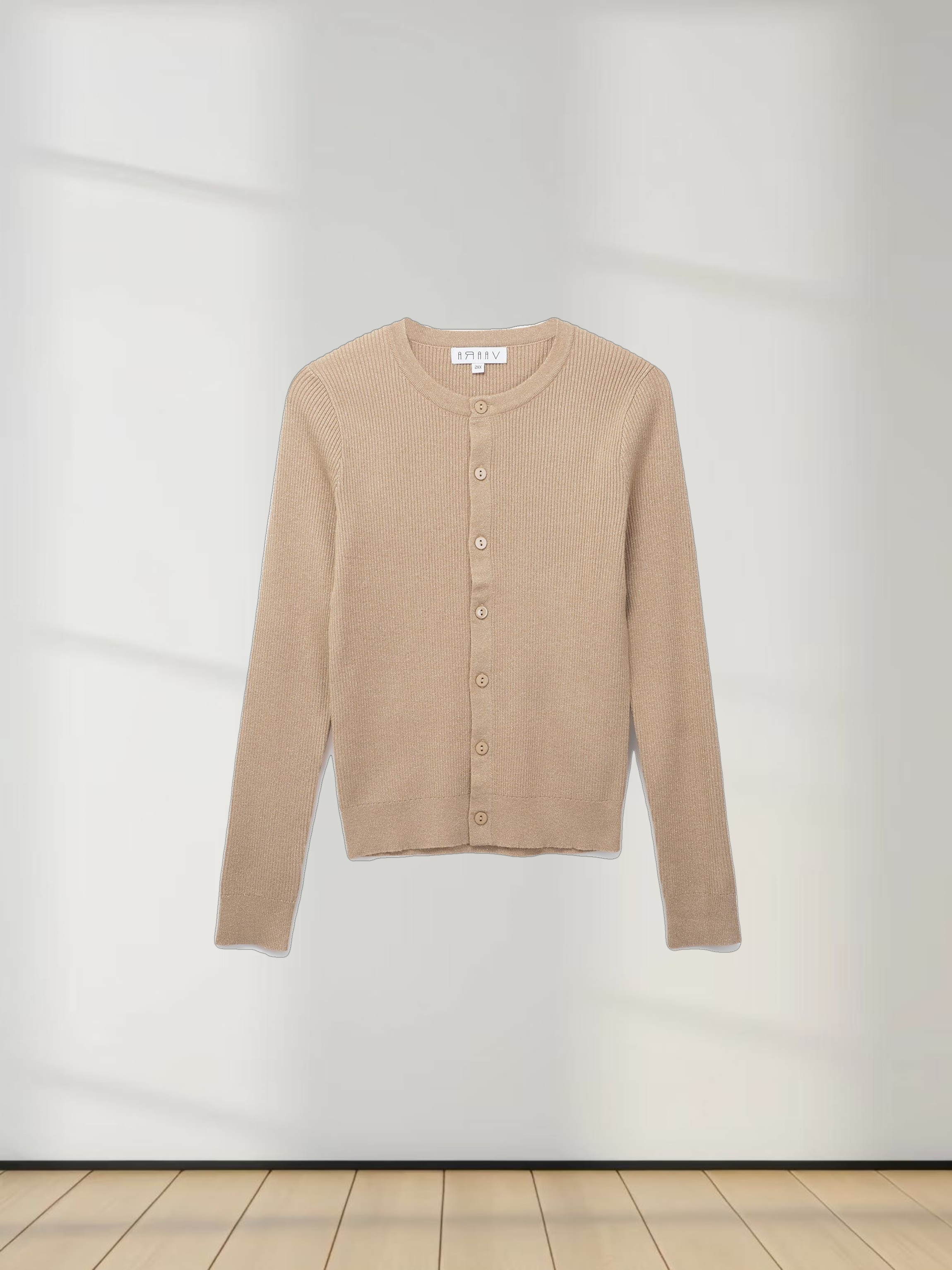 Lurex Ribbed Sweater-Neutral