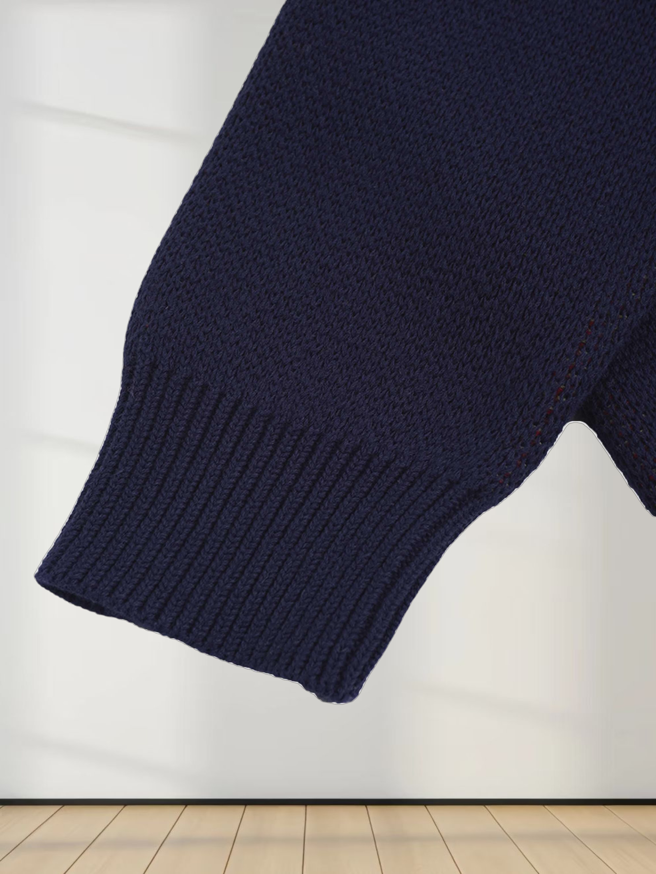 Pop Of Floral Sweater-Blue