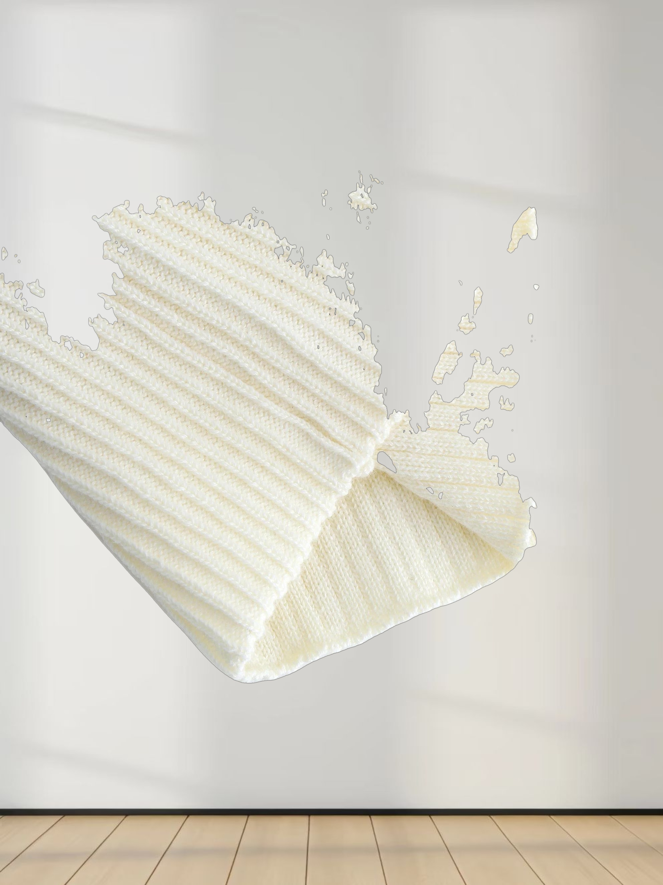 Ribbed Knit Cardigan-Ivory