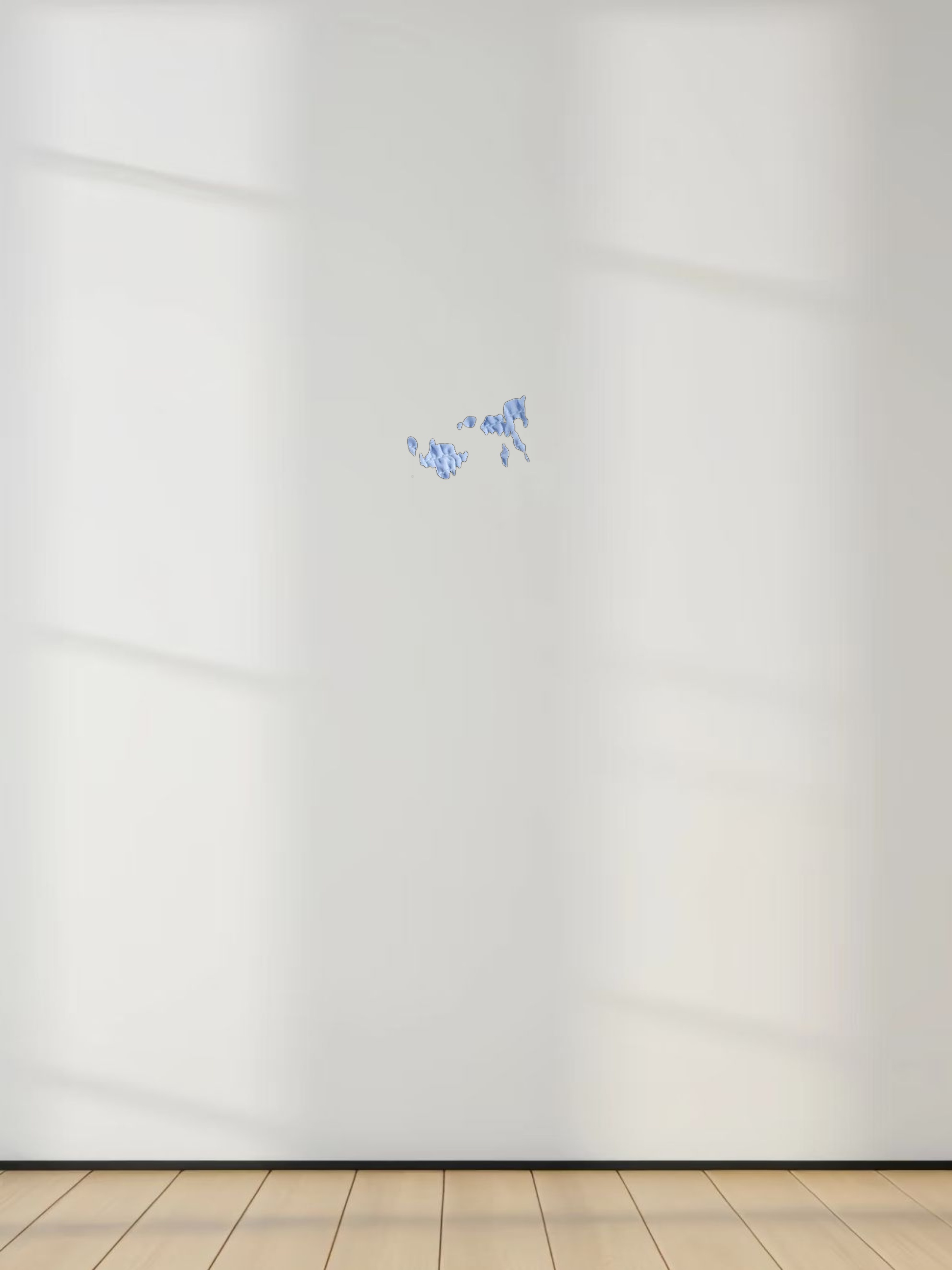 SHIRRED WAIST PLEATED SKIRT (LONG)-LIGHT BLUE