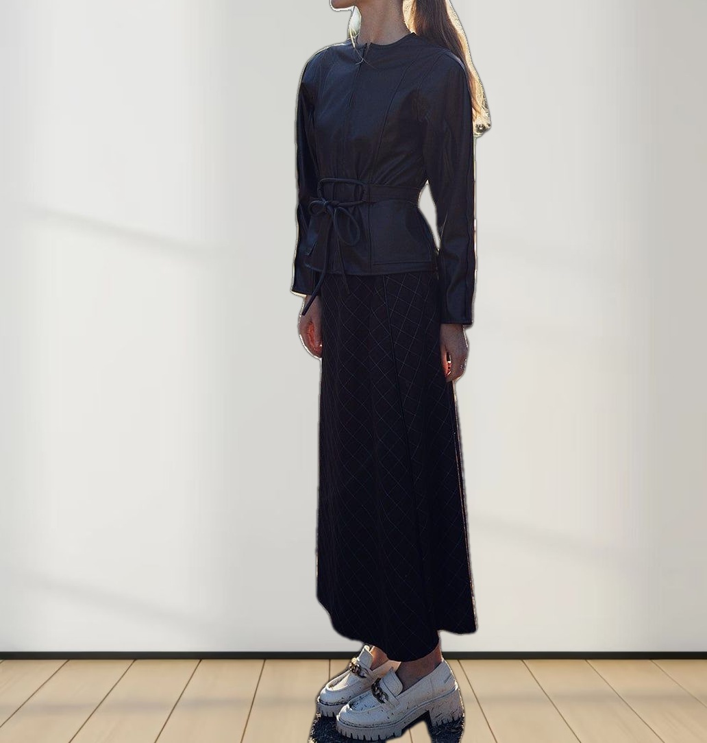 Leather Brunch Jacket-Black