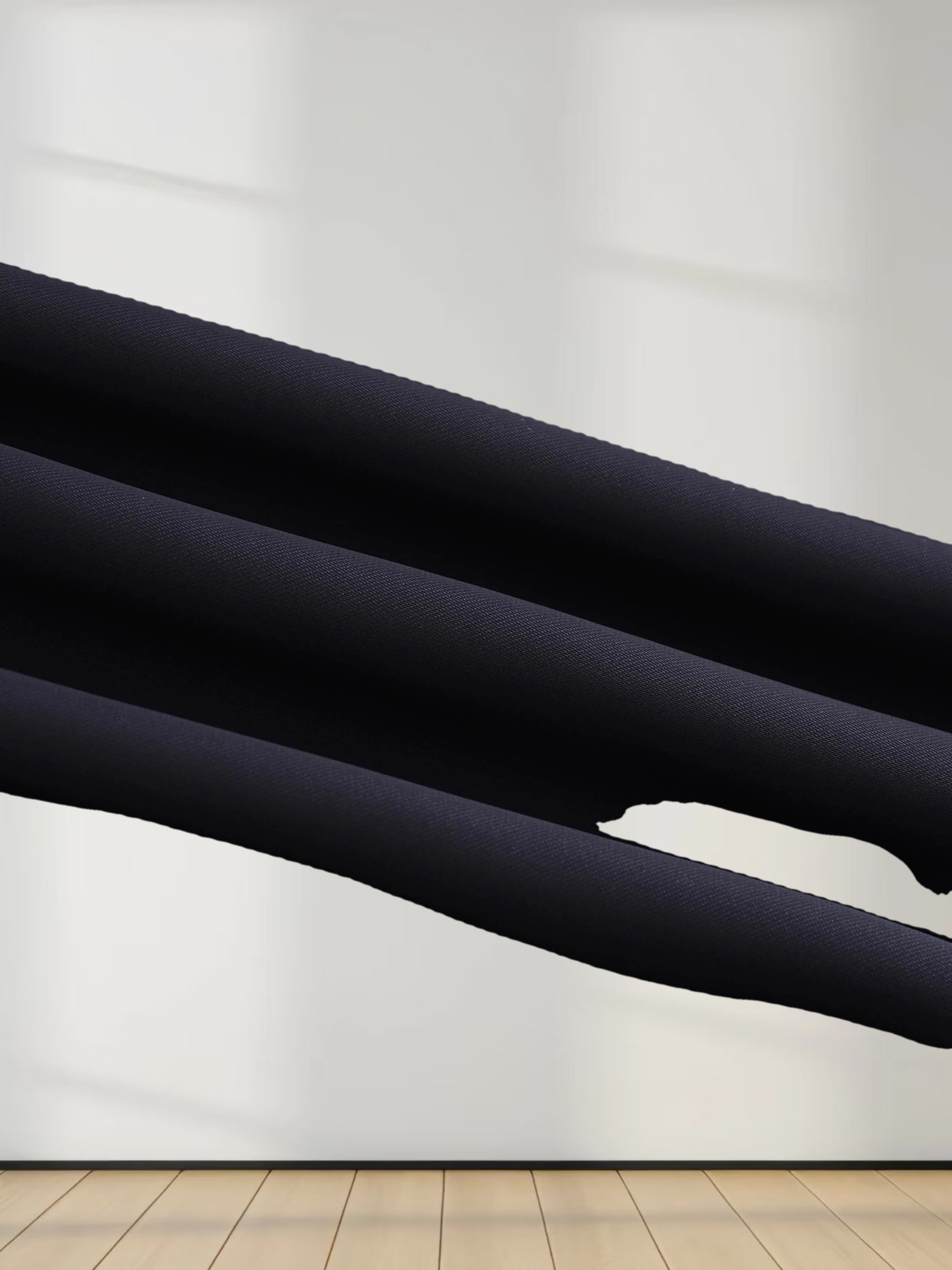 Faux Satin Bottom Flare Skirt-Navy